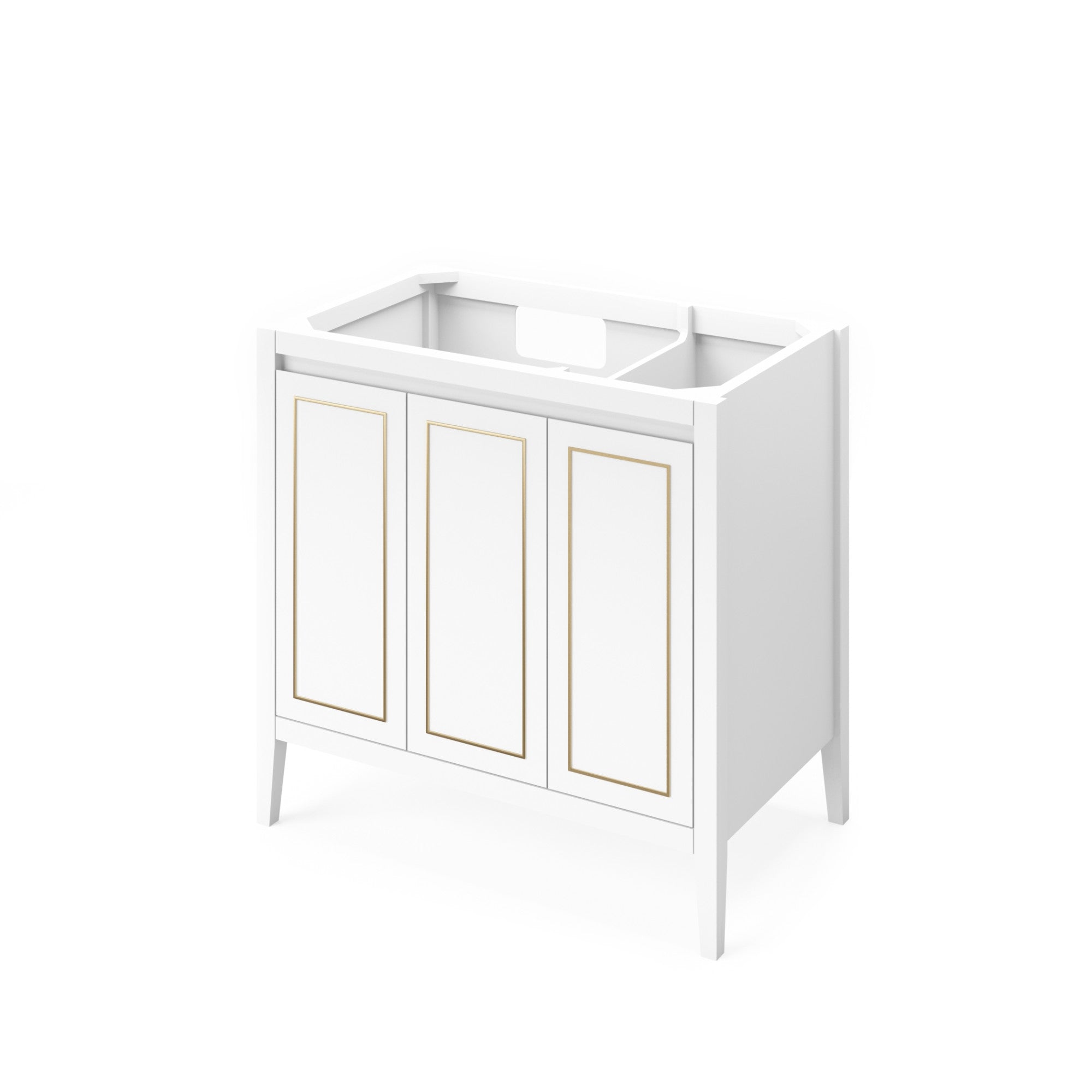 36" Percival Vanity – Left Offset – White