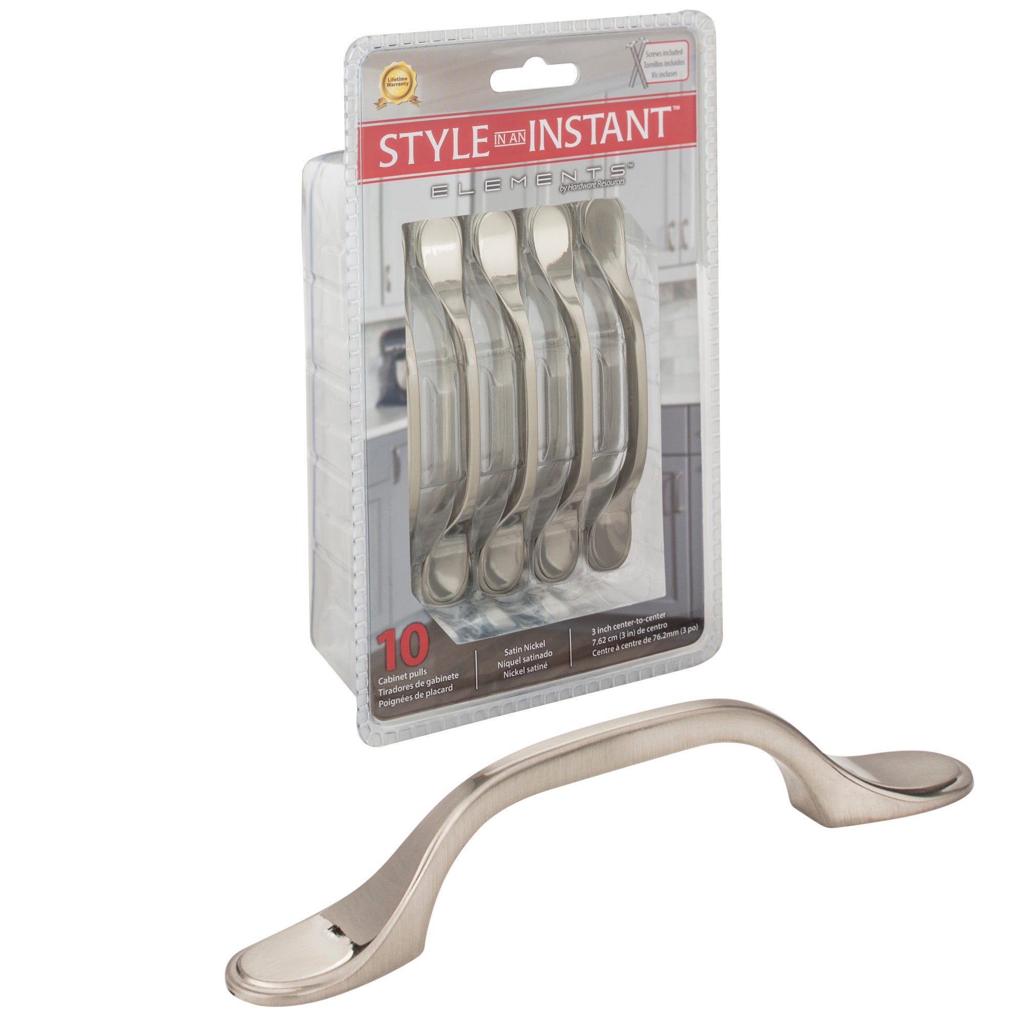 Retail Pack Hardware 3" Center-to-Center Bar Pull