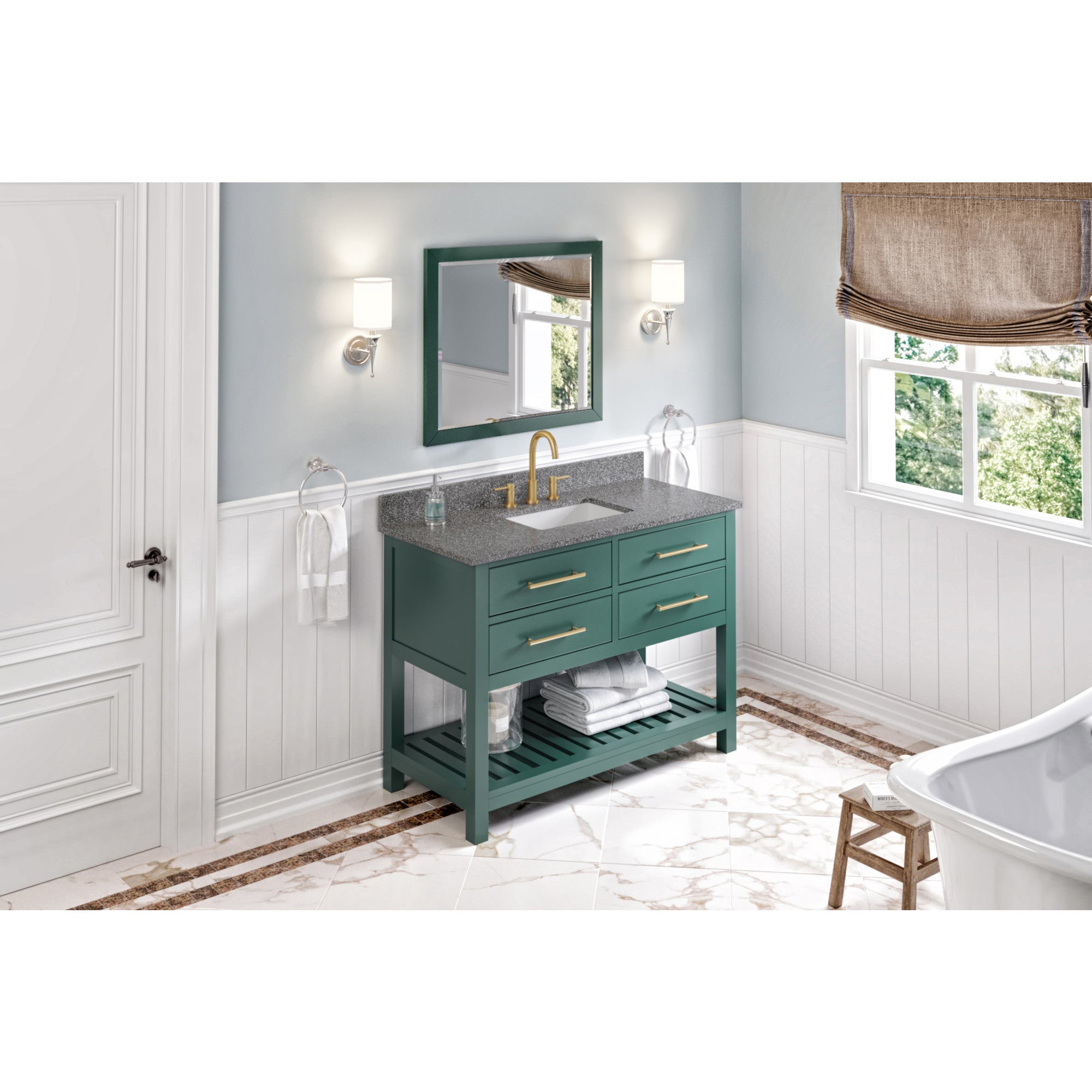 48" Wavecrest Vanity – Forest Green