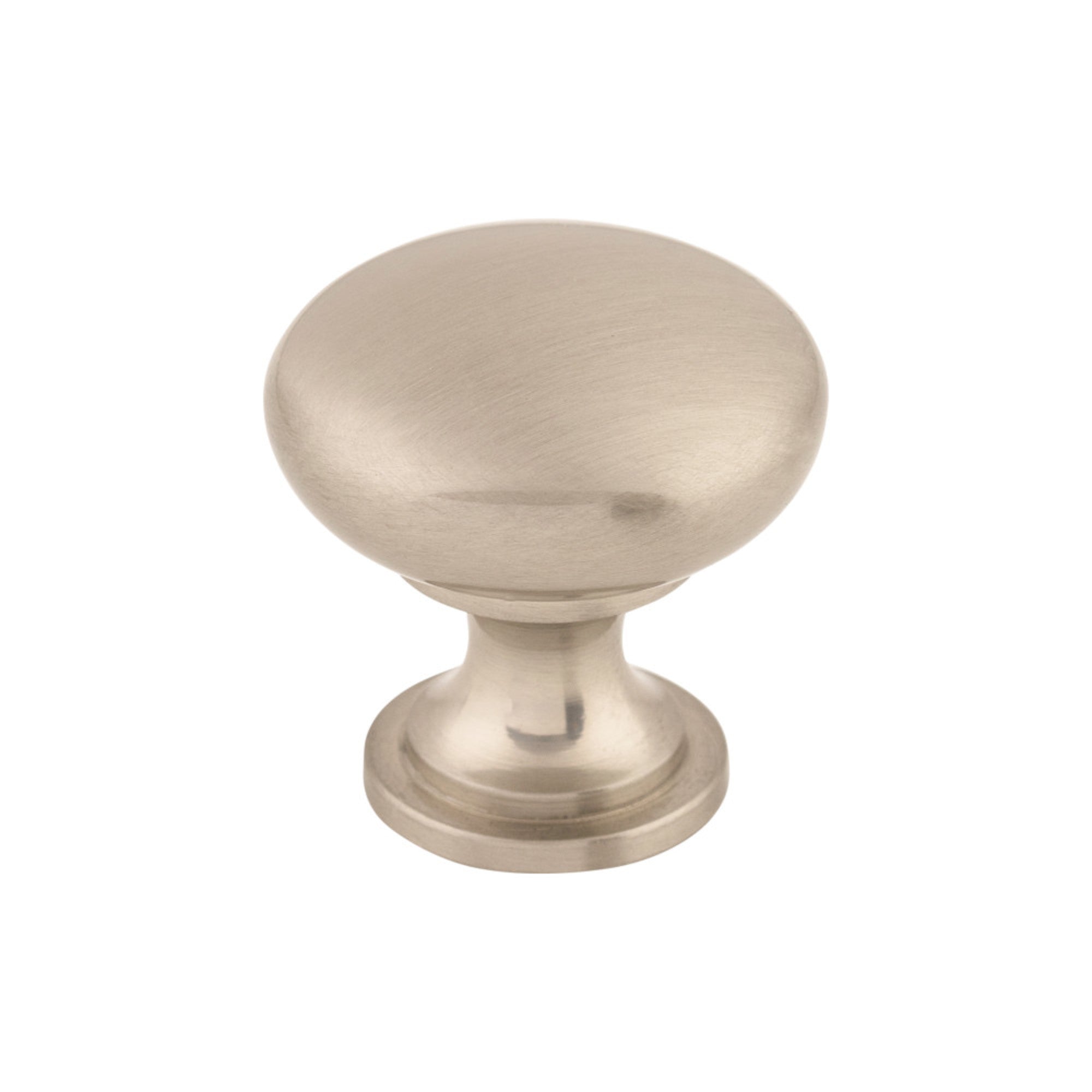 Hollow Round Round Knob - Brushed Satin Nickel