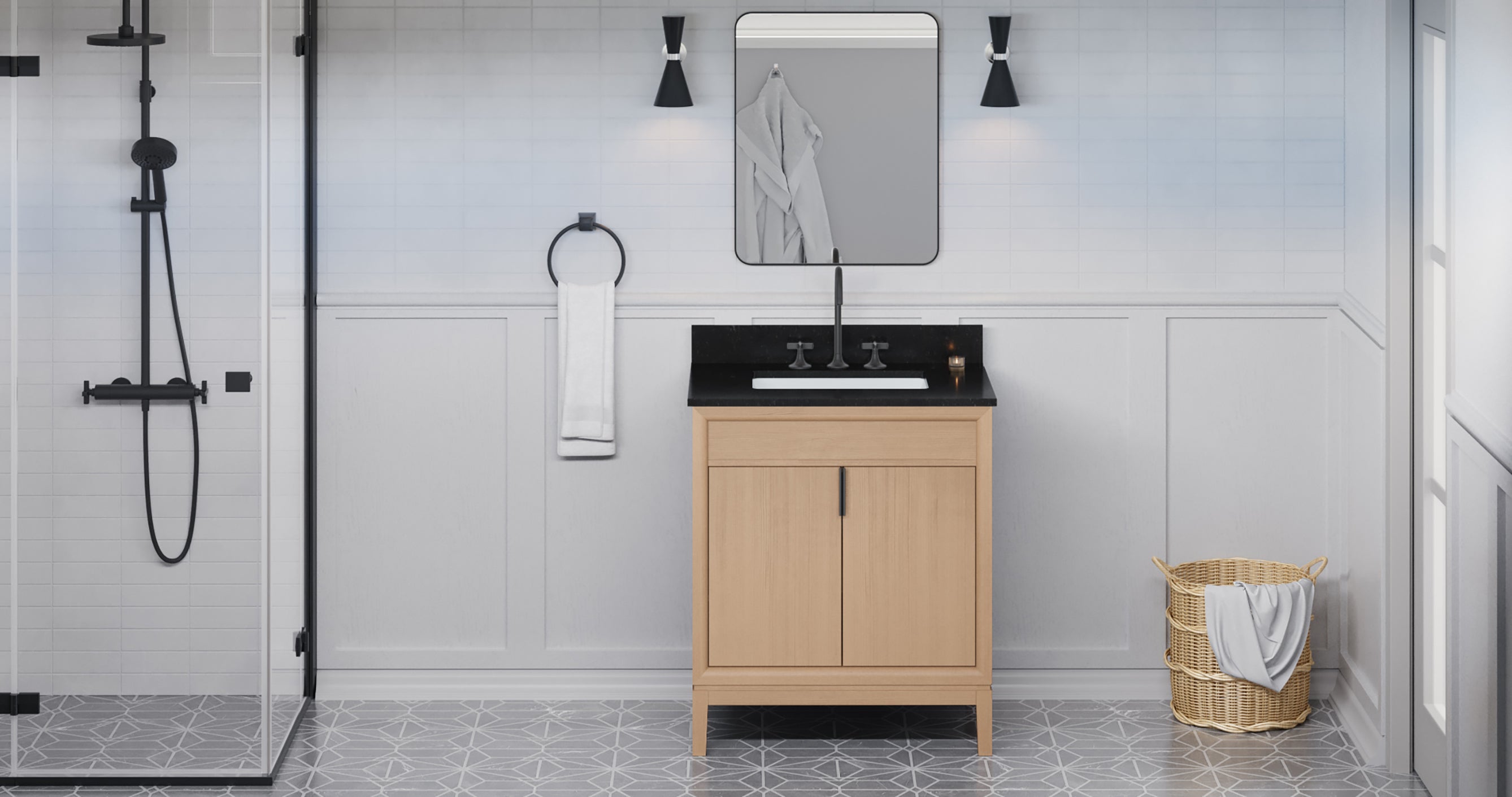 30" Theodora Vanity – Natural Oak