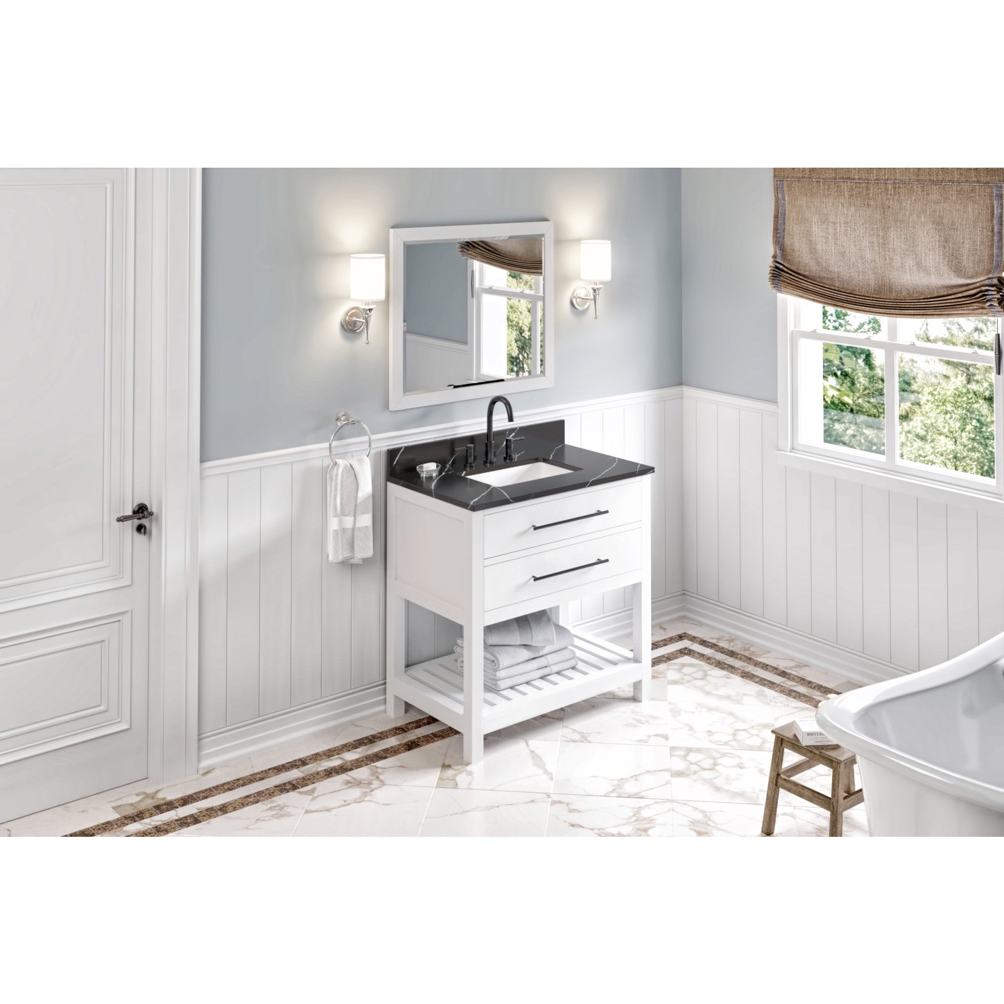 36" Wavecrest Vanity – White