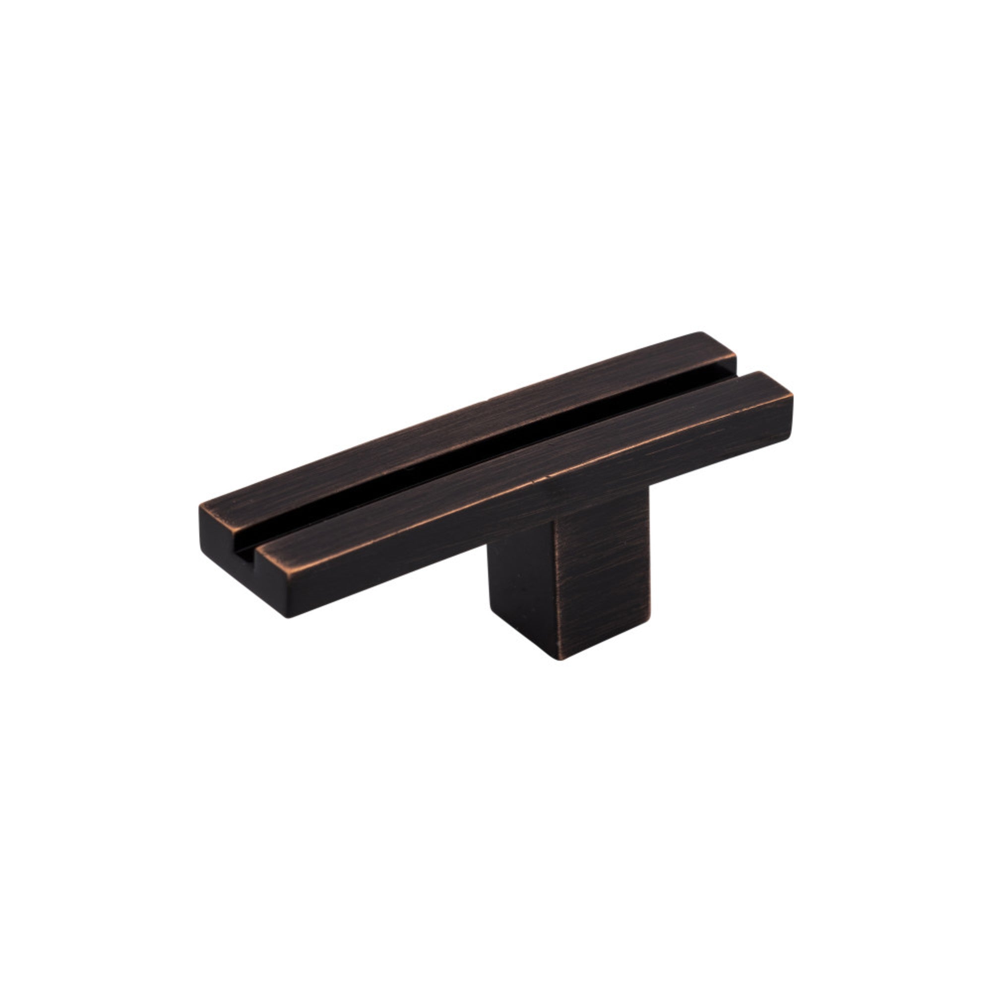 Inset Rail 2 5/8" Length Geometric Knob - Tuscan Bronze