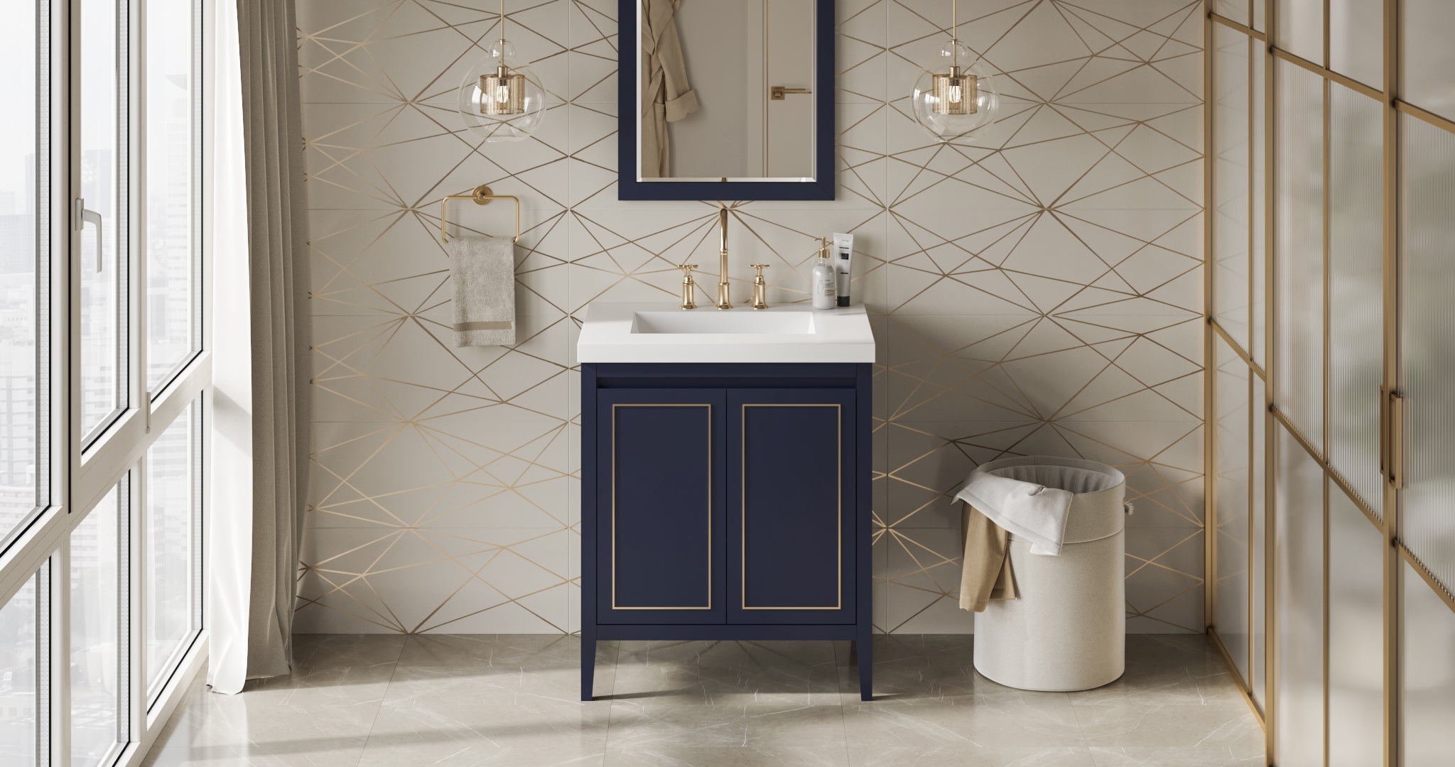 30" Percival Vanity – Hale Blue