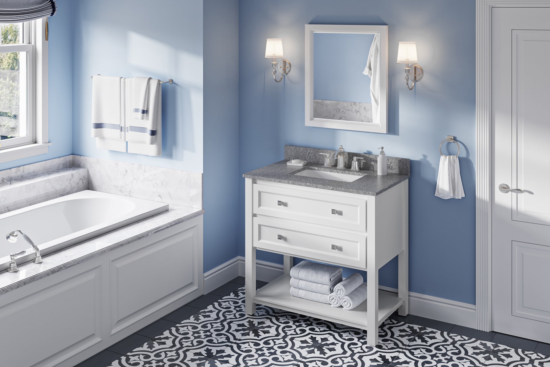 36" Adler Vanity – White