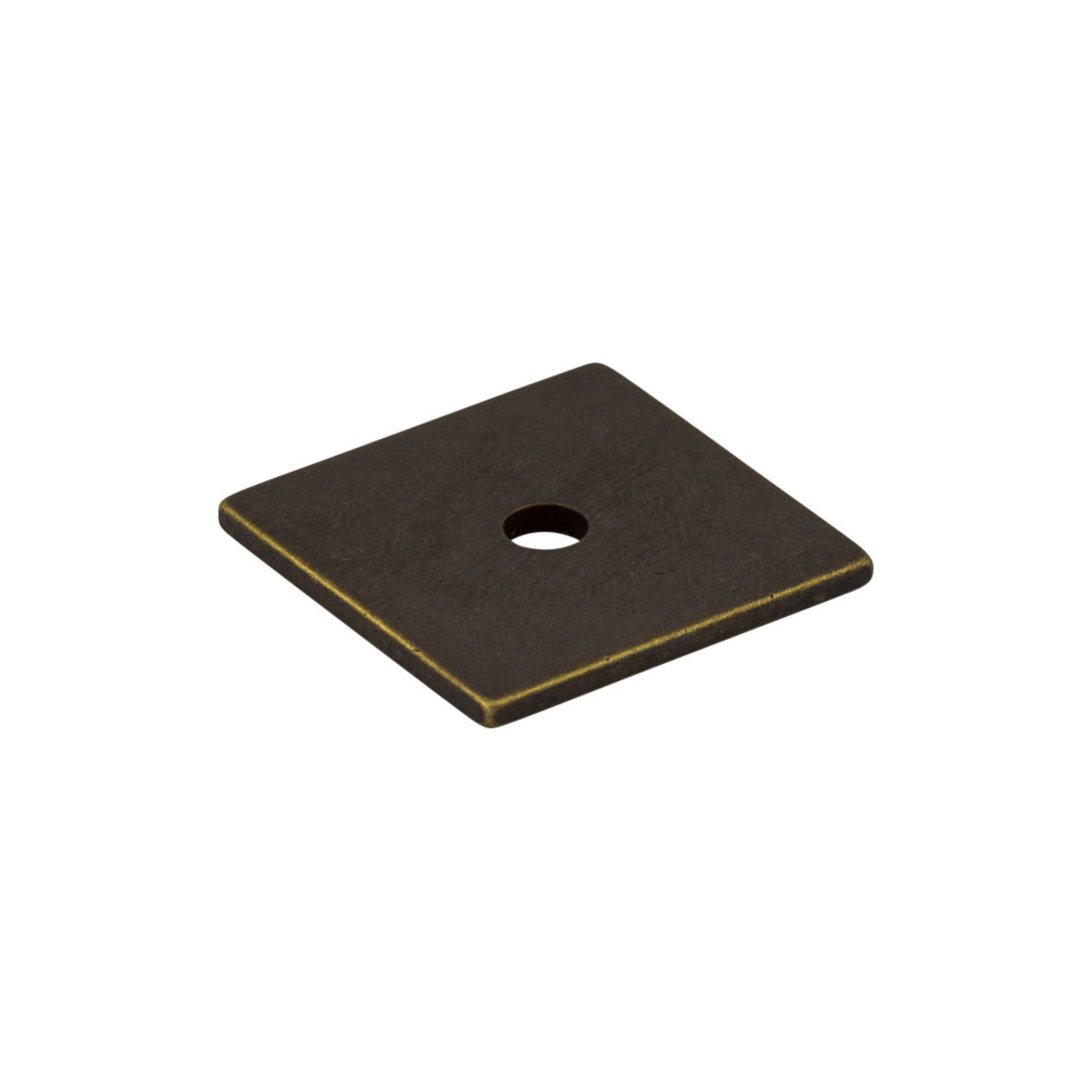 Square Knob Backplate - German Bronze
