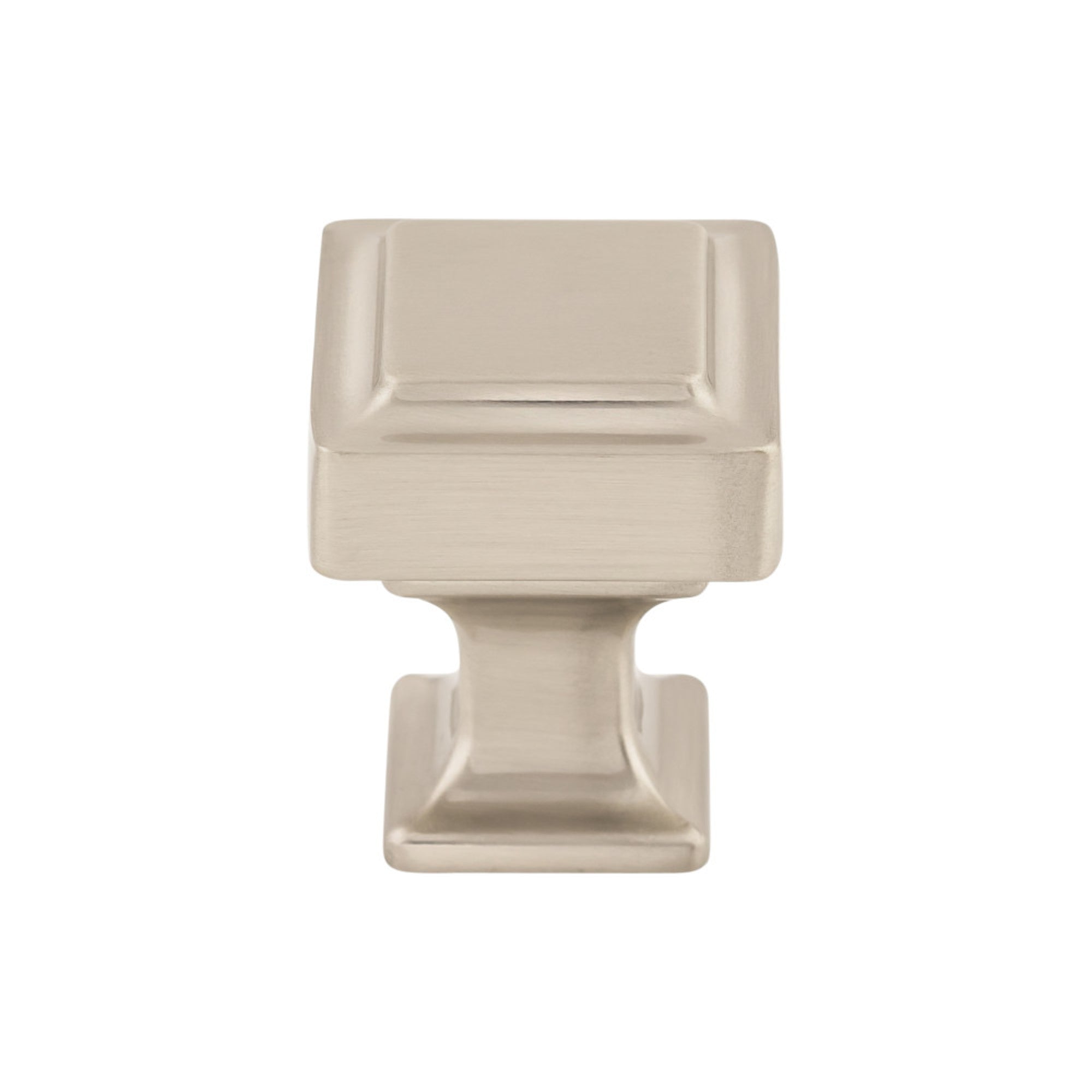 Ascendra Square Knob - Brushed Satin Nickel