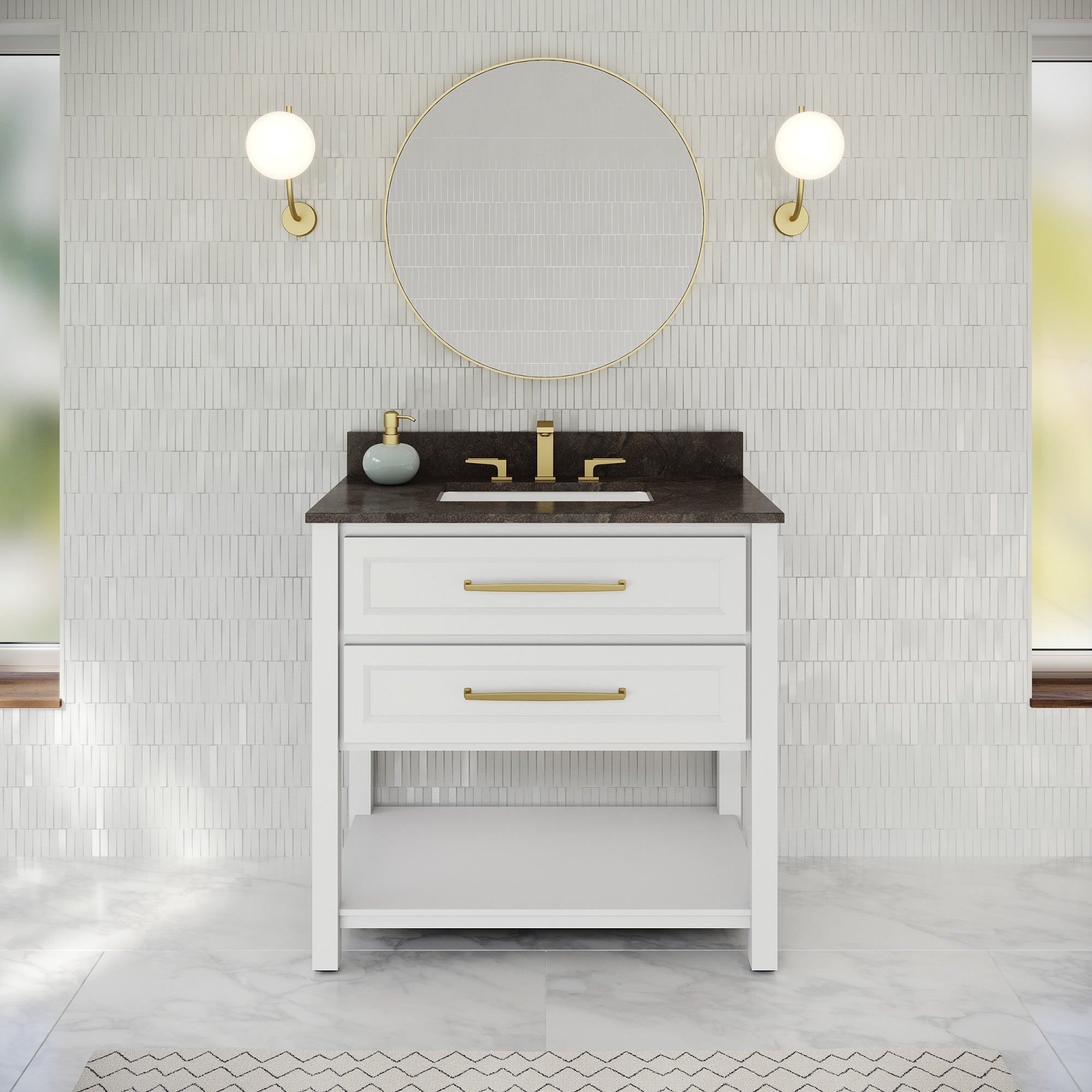 36" Kipling Vanity – White