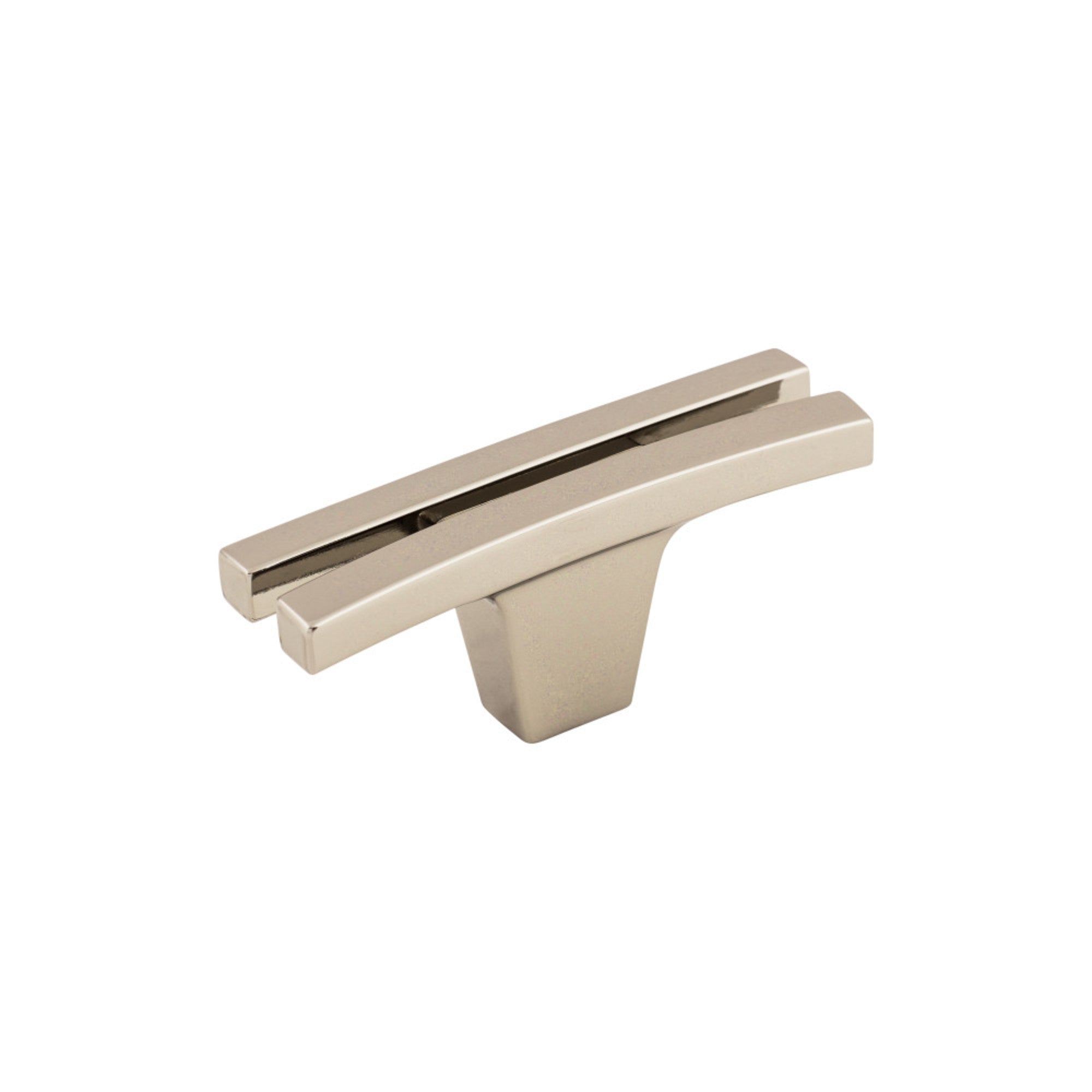 Flared 2 5/8" Length Geometric Knob - Polished Nickel