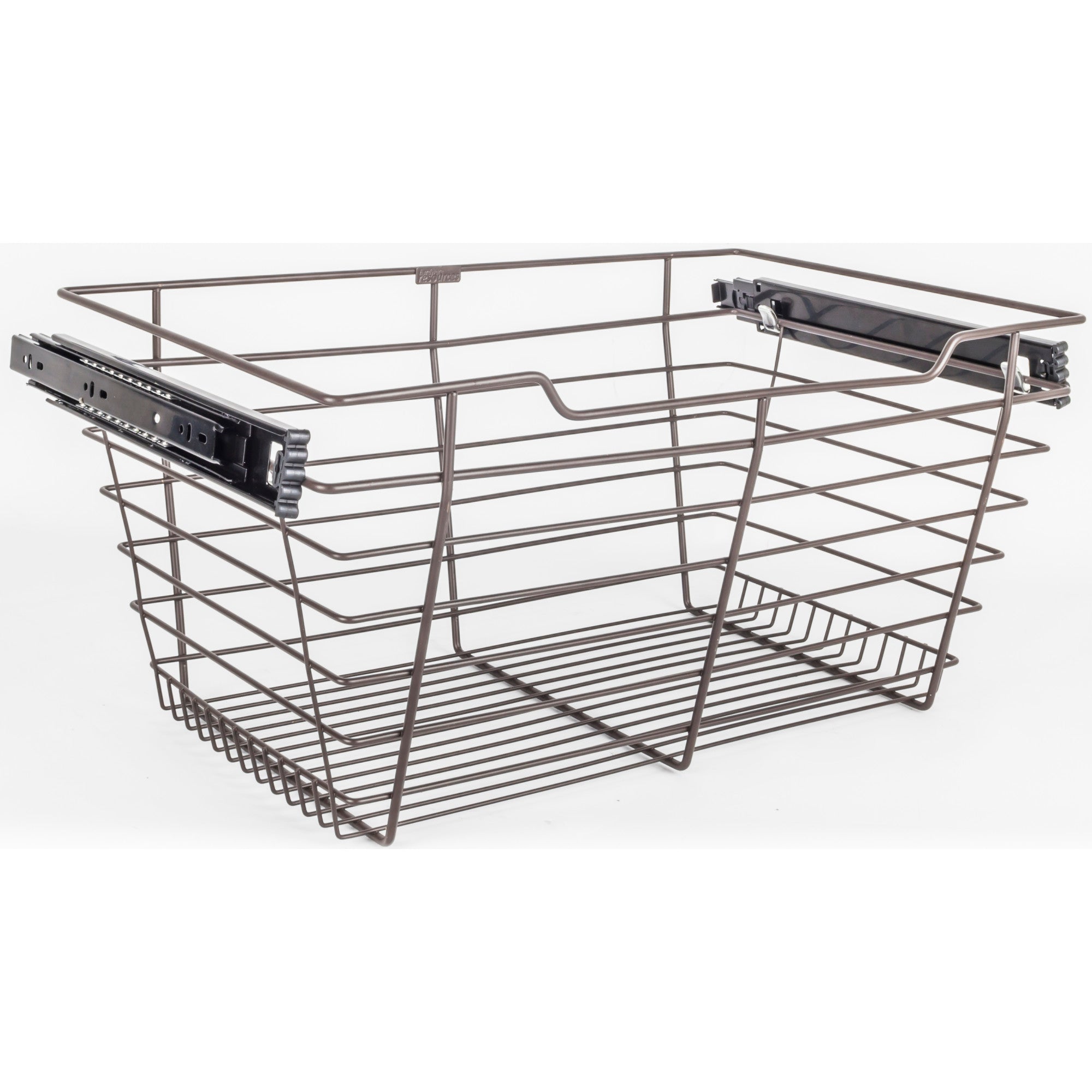 Dark Bronze Closet Pullout Basket with Slides 14"D x 29"W x 11"H