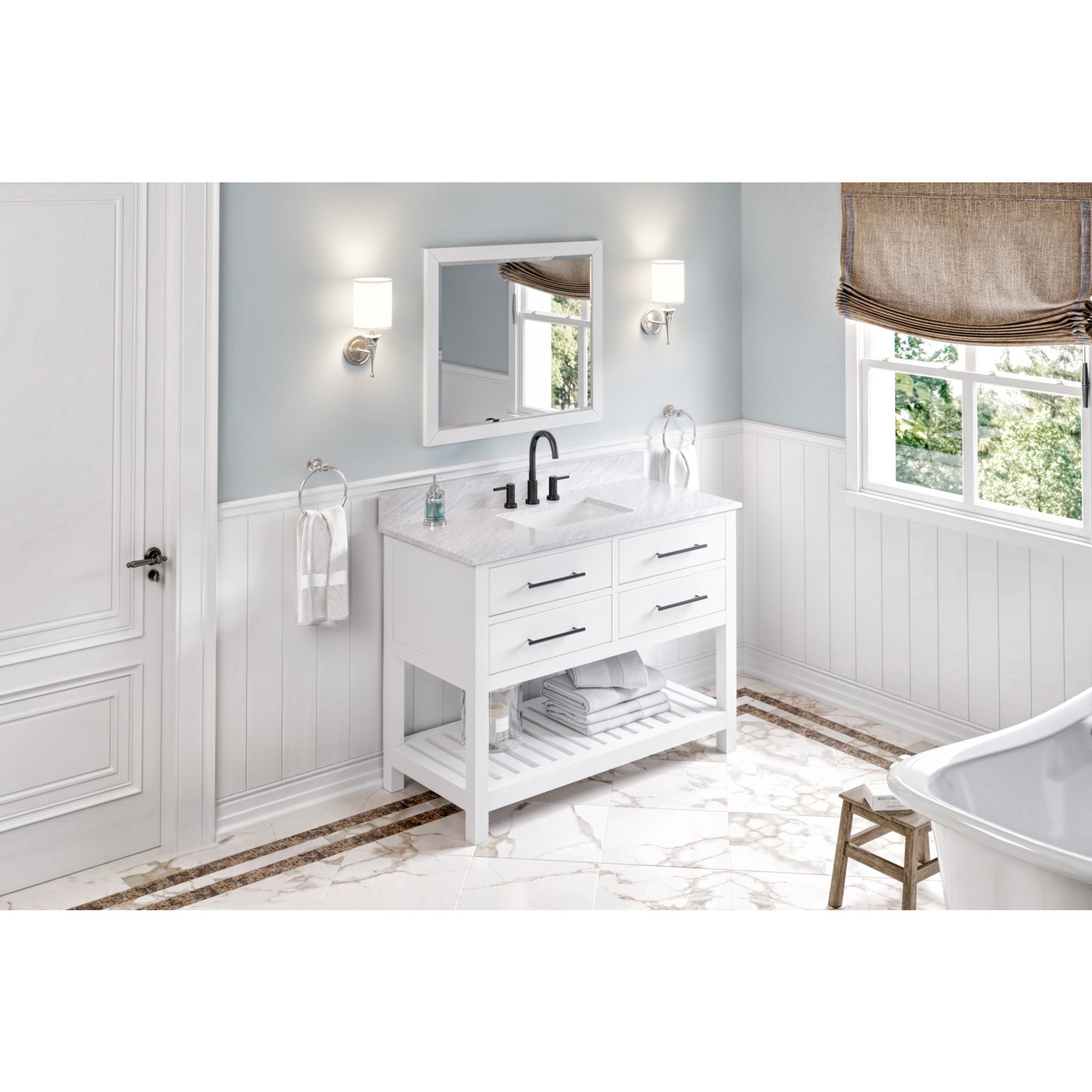48" Wavecrest Vanity – White