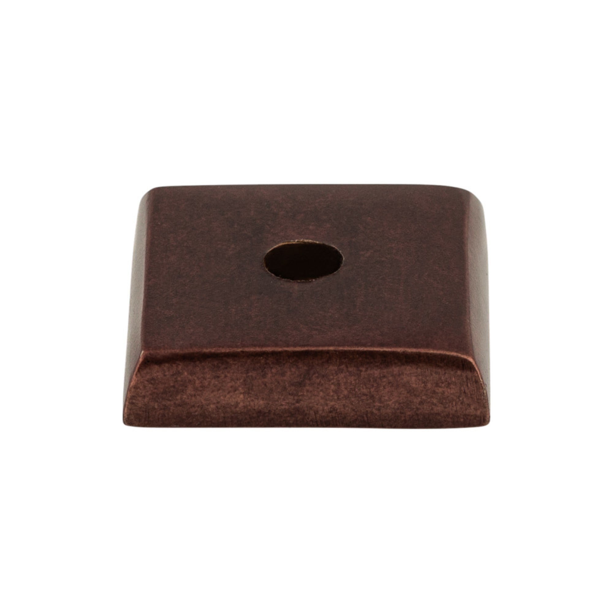 Aspen Square Knob Backplate - Mahogany Bronze