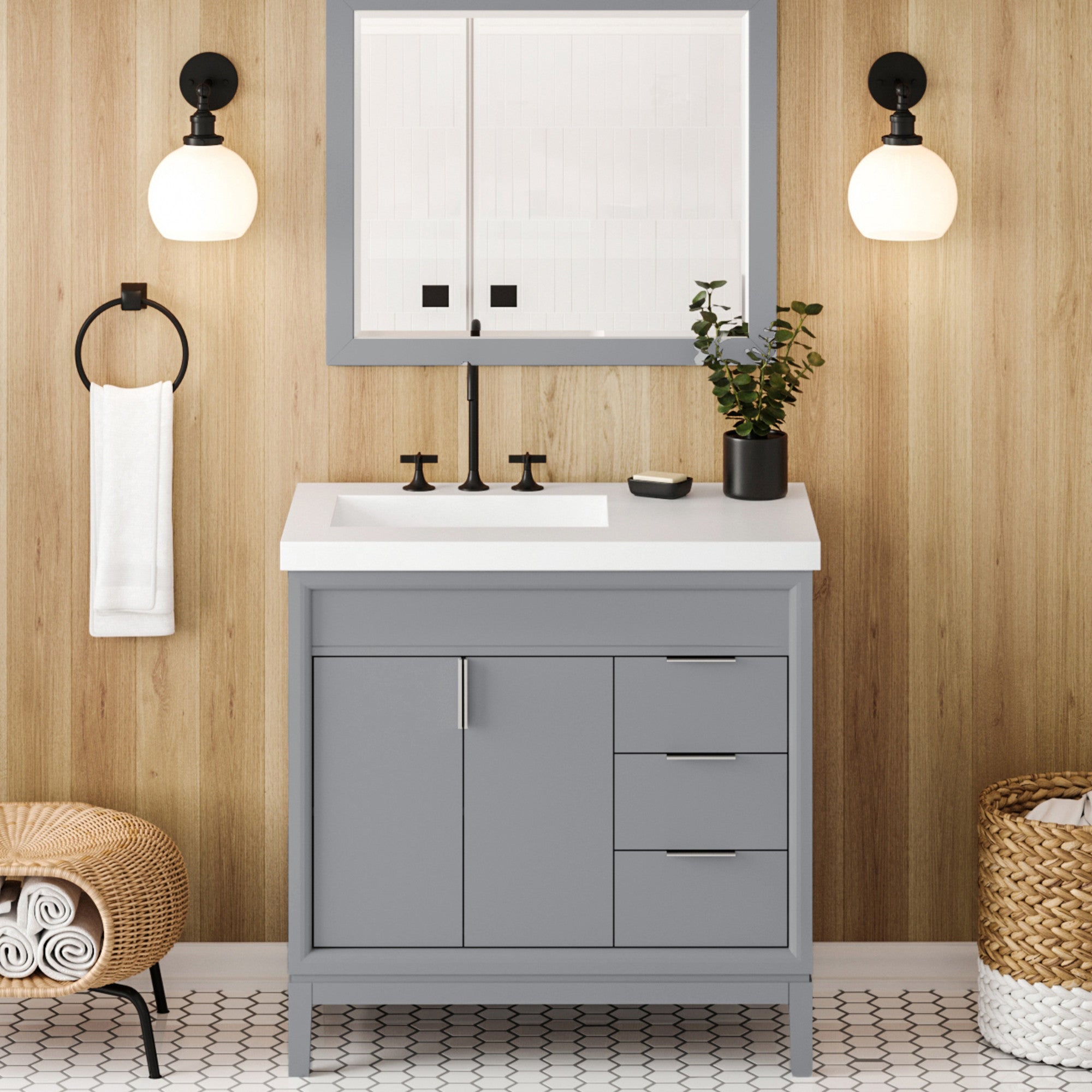 36" Theodora Vanity – Grey