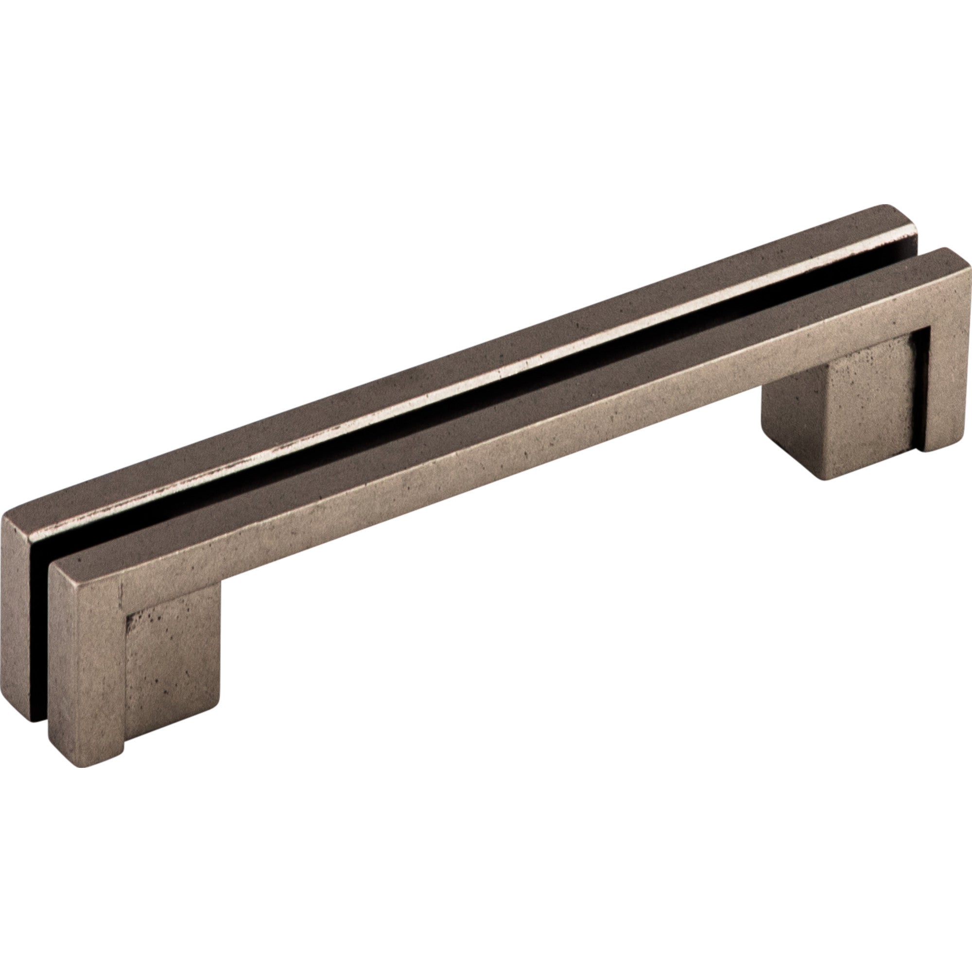 Flat Rail 3 1/2" Center to Center Bar Pull - Pewter Antique