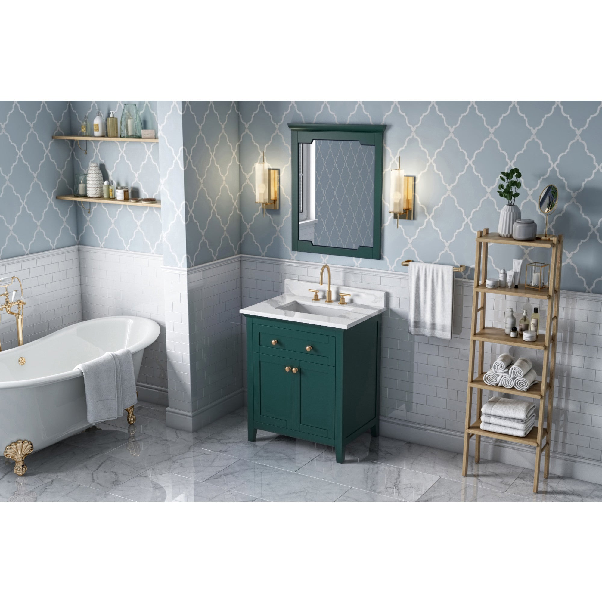 30" Chatham Vanity – Forest Green
