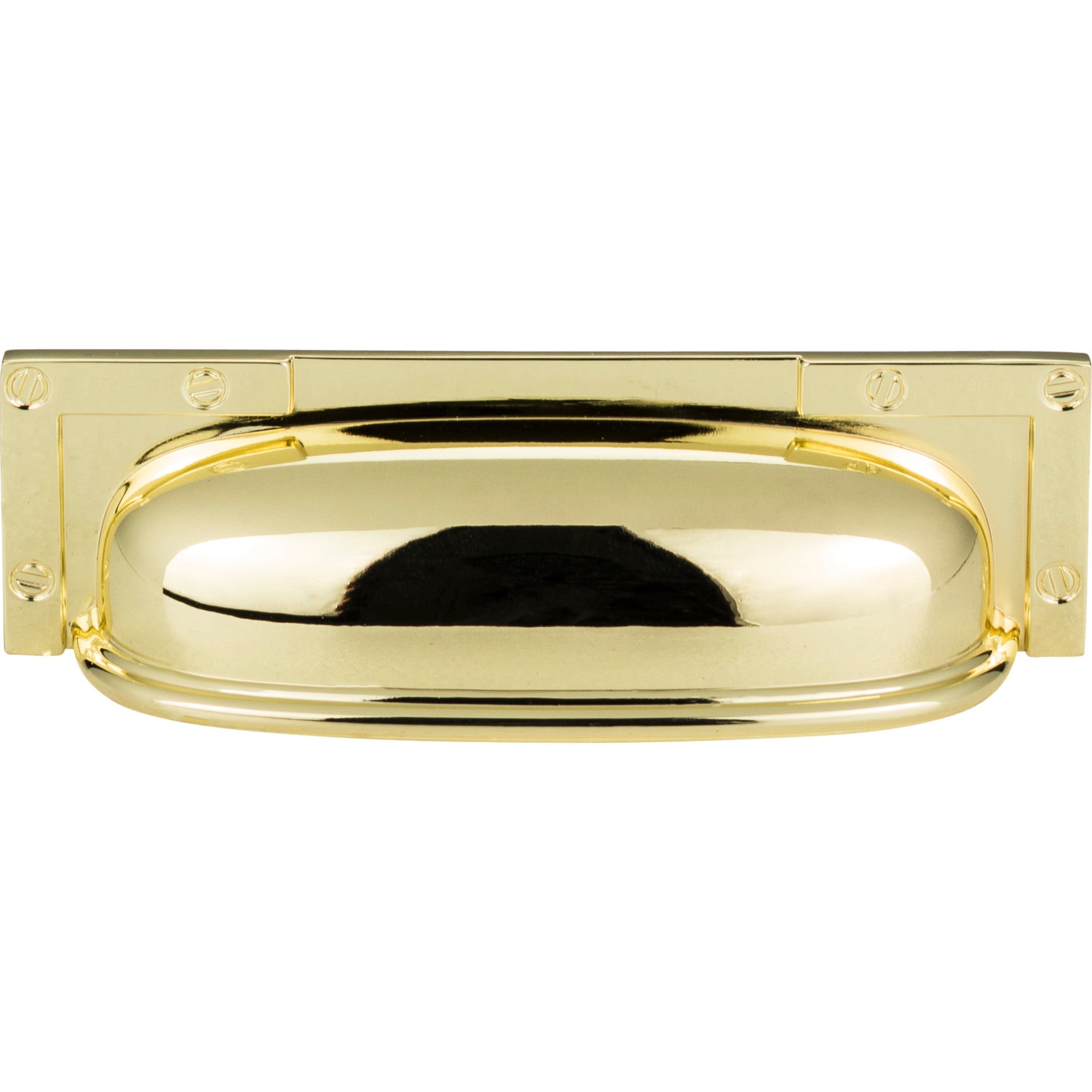 Campaign Cup/Bin Pull - Polished Brass