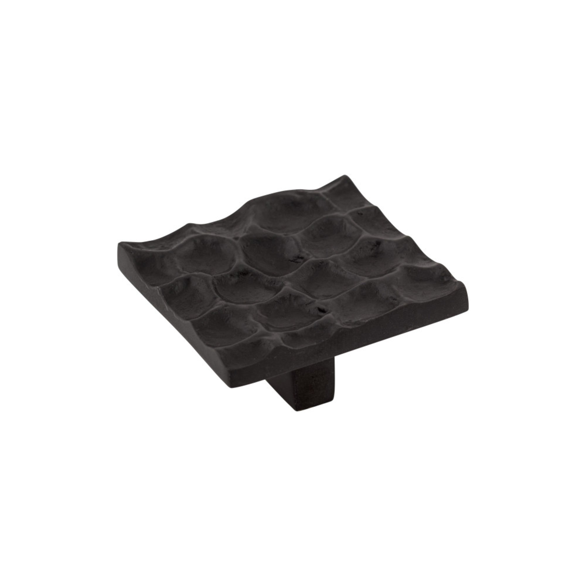 Cobblestone 1 15/16" Length Square Knob - Coal Black