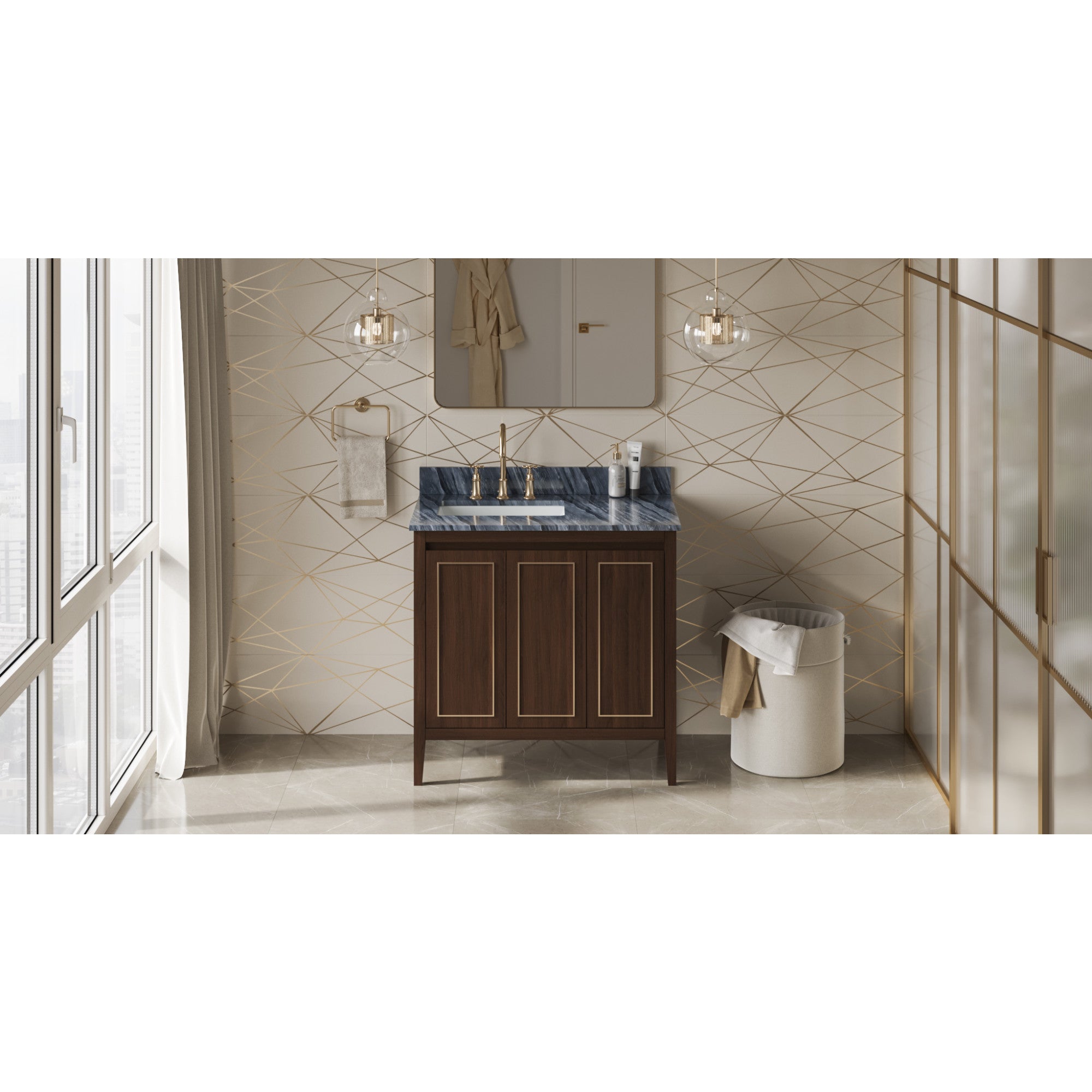 36" Percival Vanity – Dark Walnut