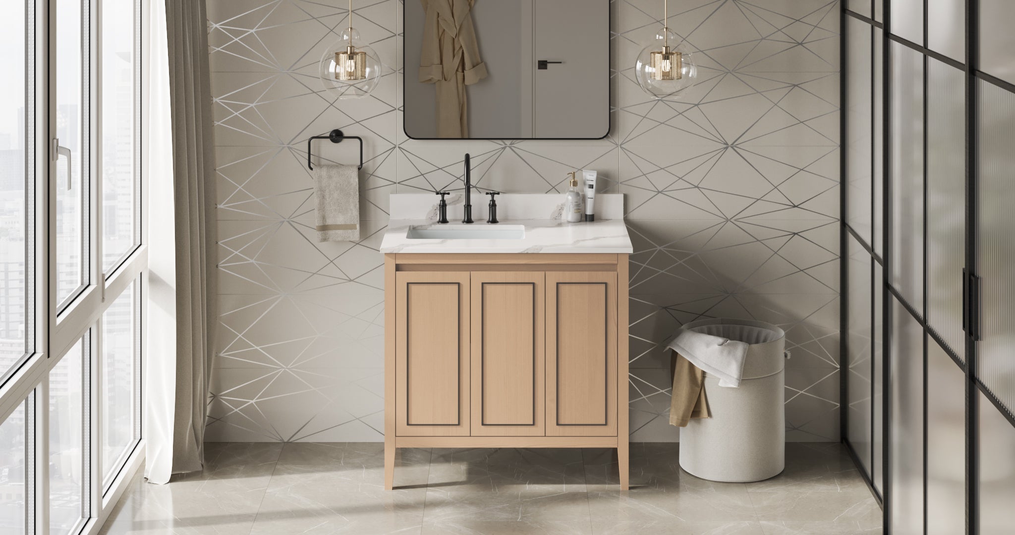 36" Percival Vanity – Natural Oak