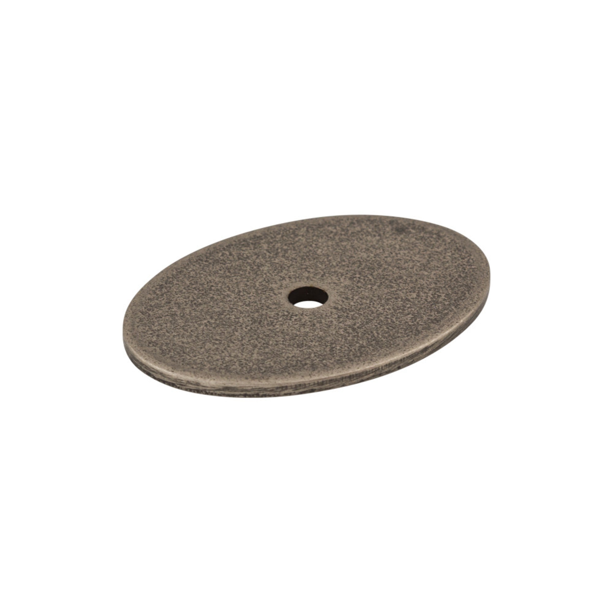 Oval Knob Backplate - Pewter Antique