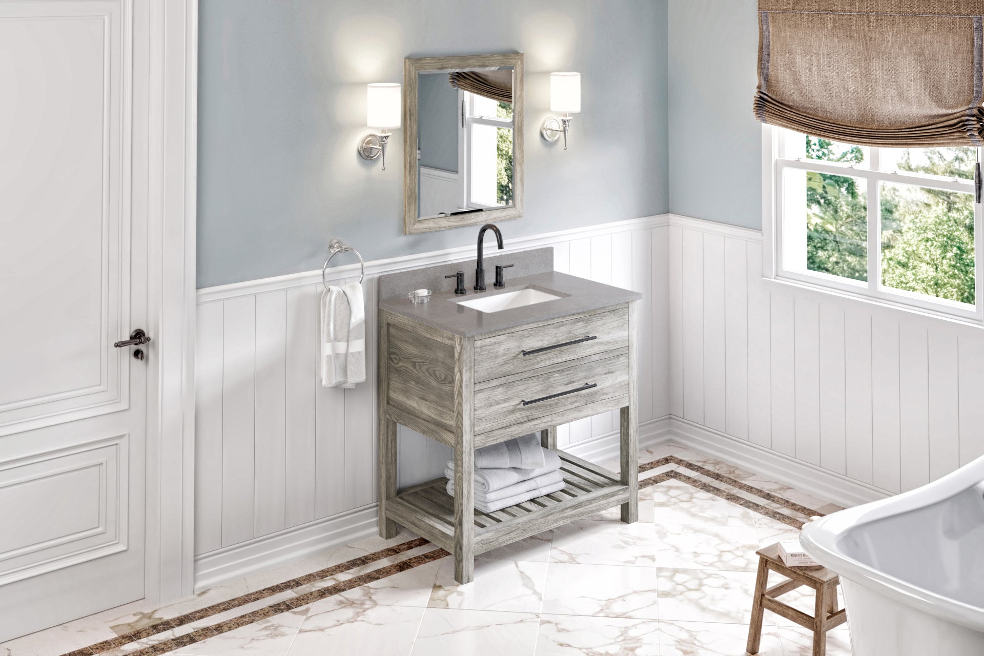 36" Wavecrest Vanity – Weathered Grey