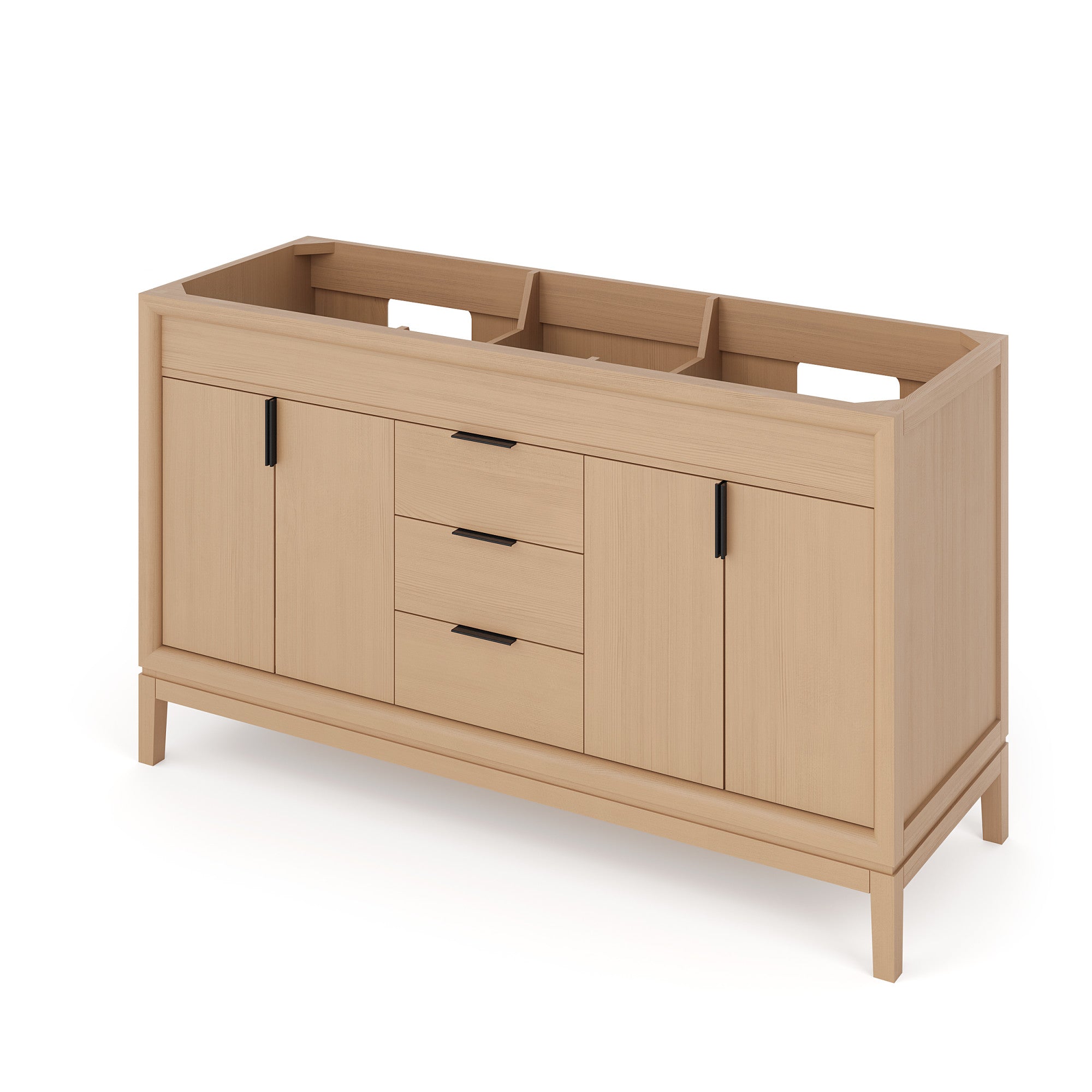 60" Theodora Vanity – Double Bowl – Natural Oak