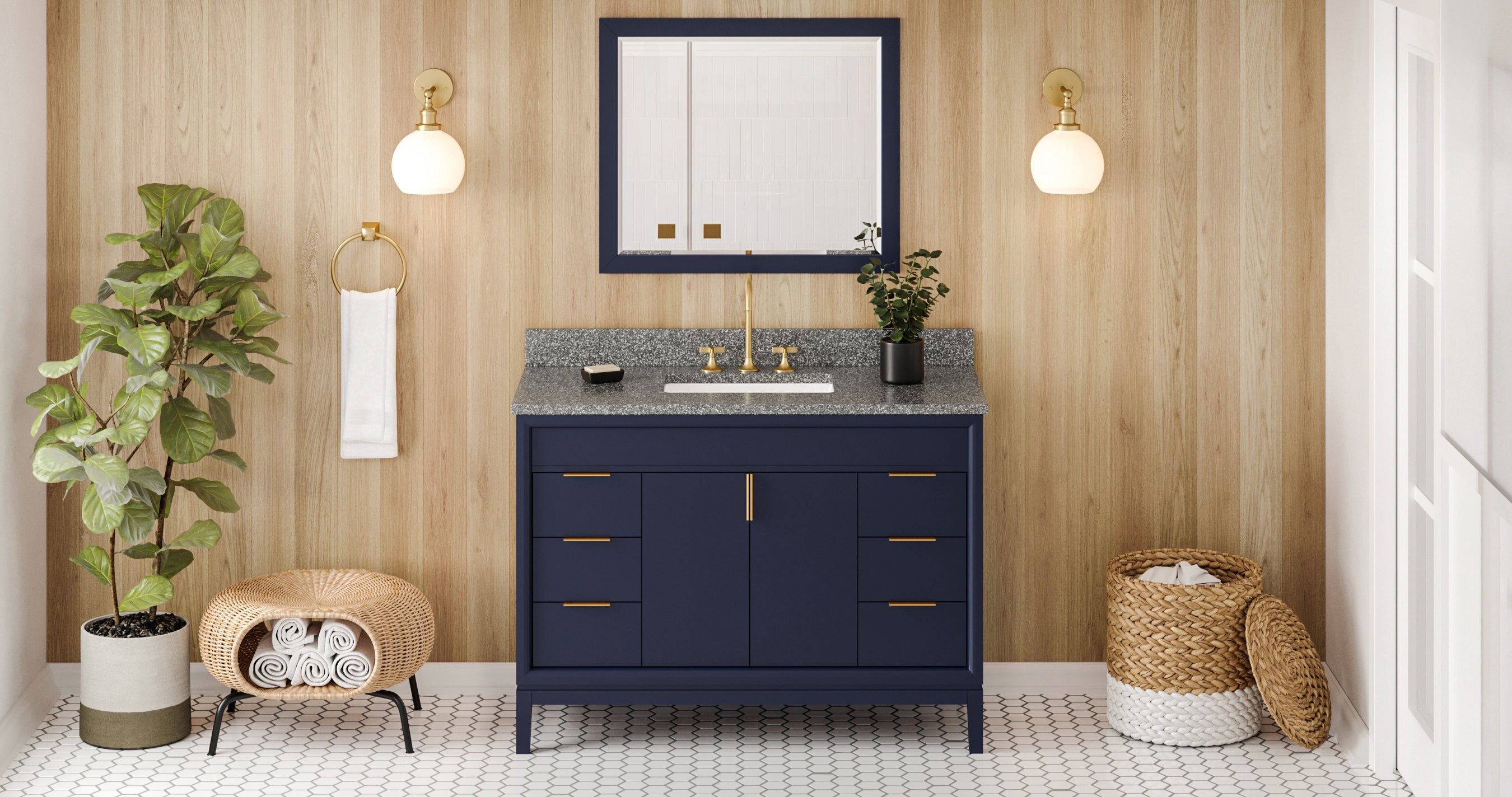 48" Theodora Vanity – Hale Blue