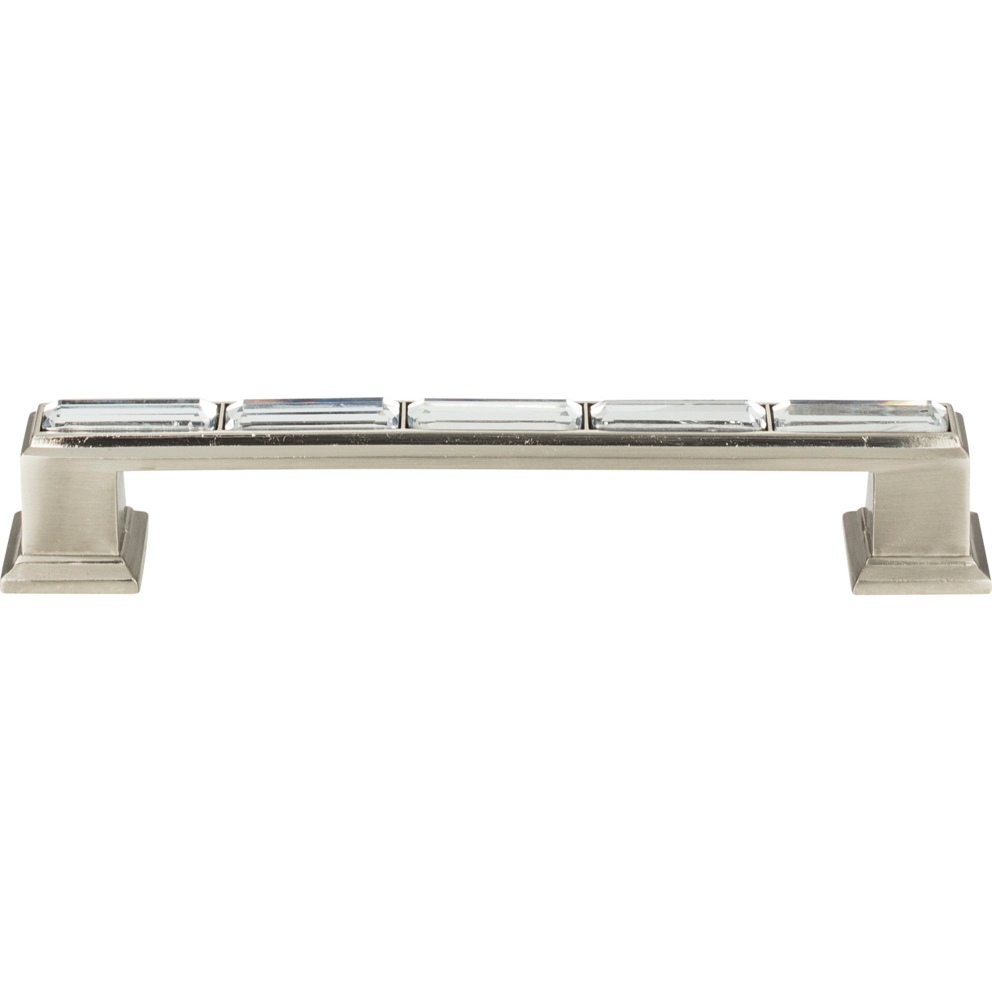 Legacy Crystal Bar Pull - Brushed Nickel