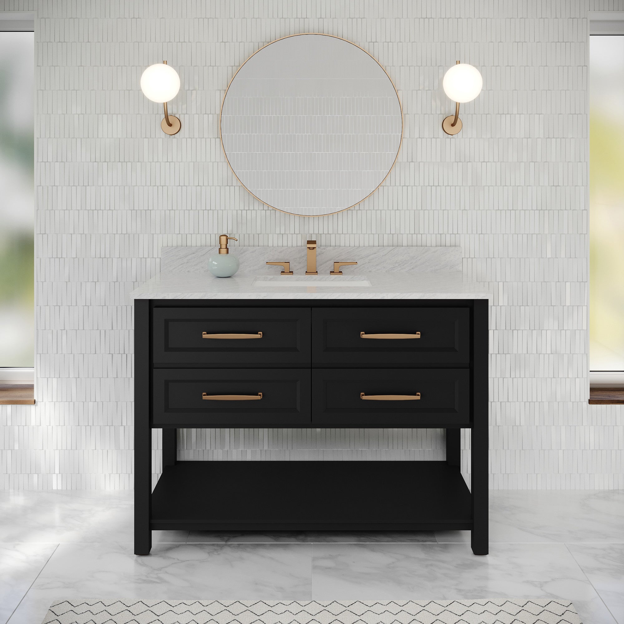48" Kipling Vanity – Blue Steel