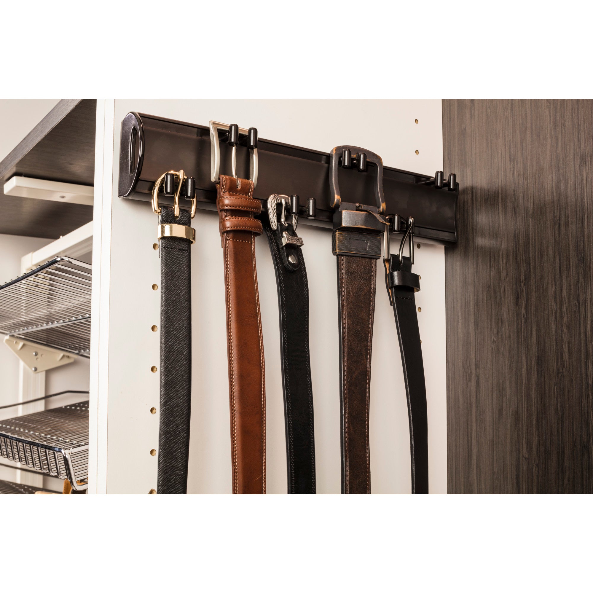 Satin Nickel 14" Belt Rack