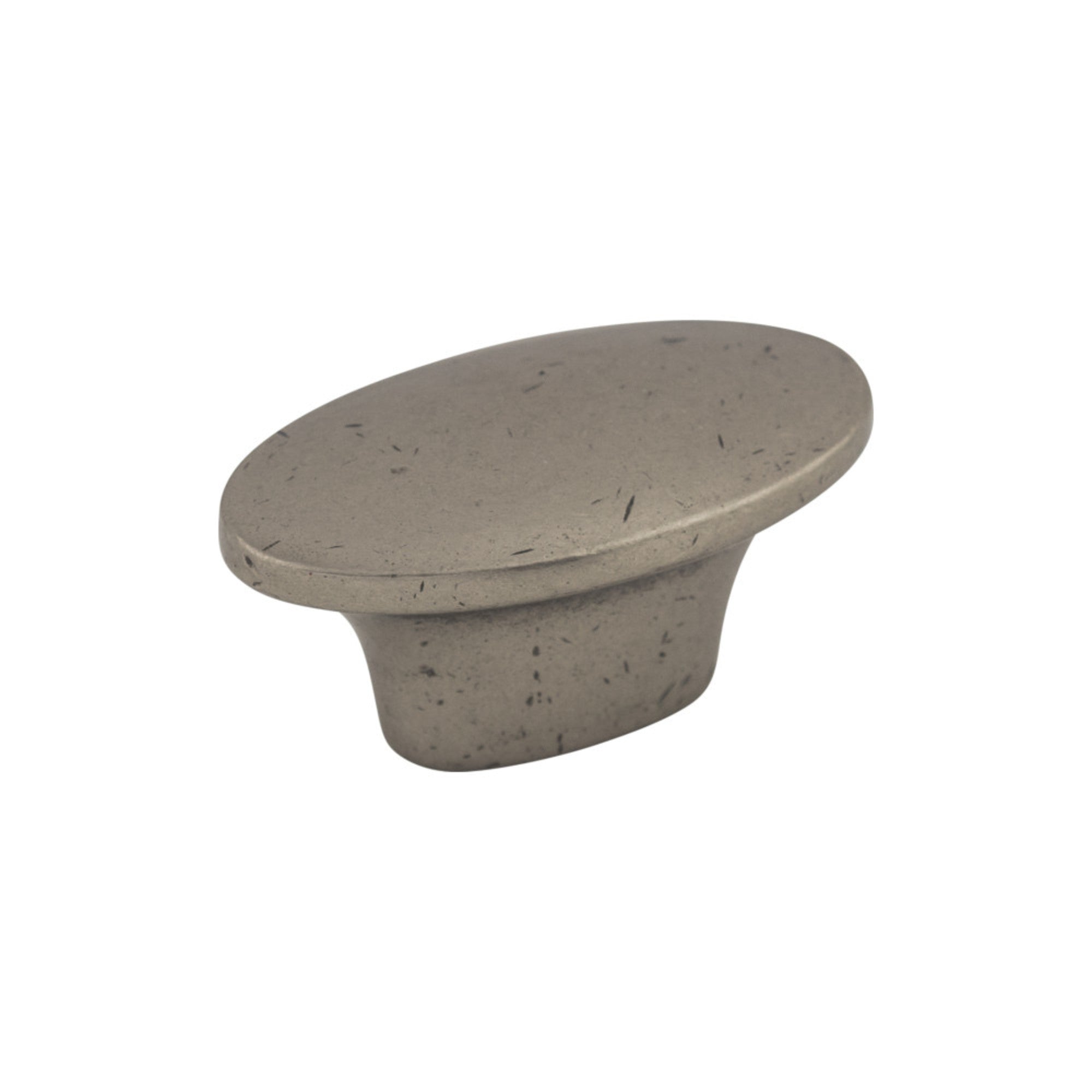 Dakota 1 1/2" Length Oval Knob - Pewter Antique