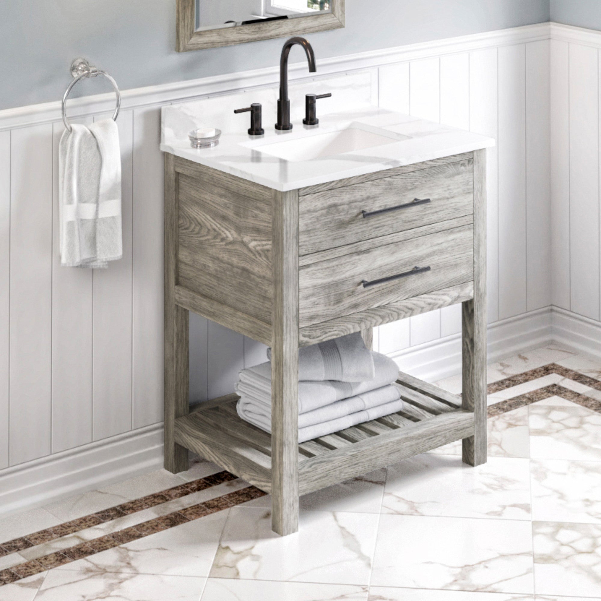 30" Wavecrest Vanity – Weathered Grey