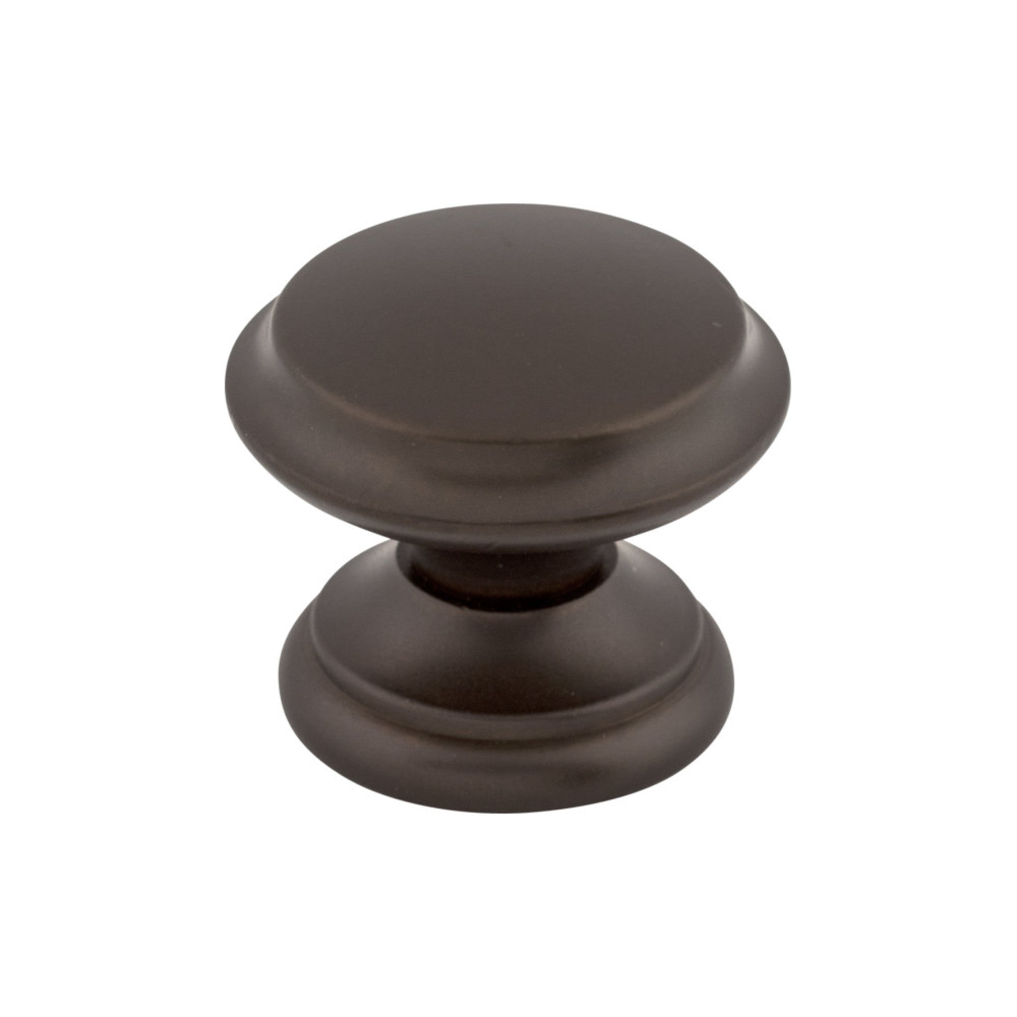 Flat Top 1 3/8" Diameter Round Knob - Oil Rubbed Bronze