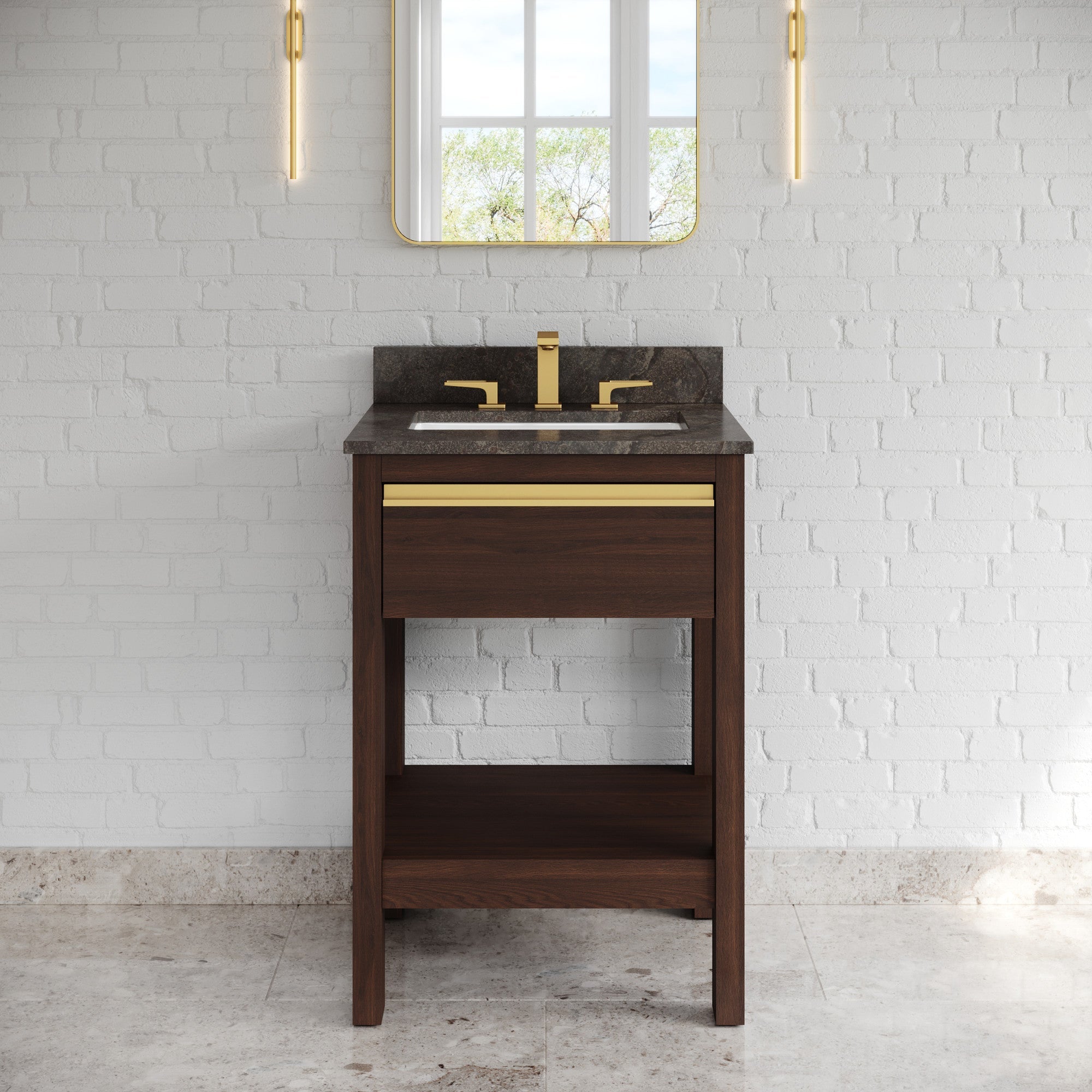 24" Jubilee Vanity – Dark Walnut