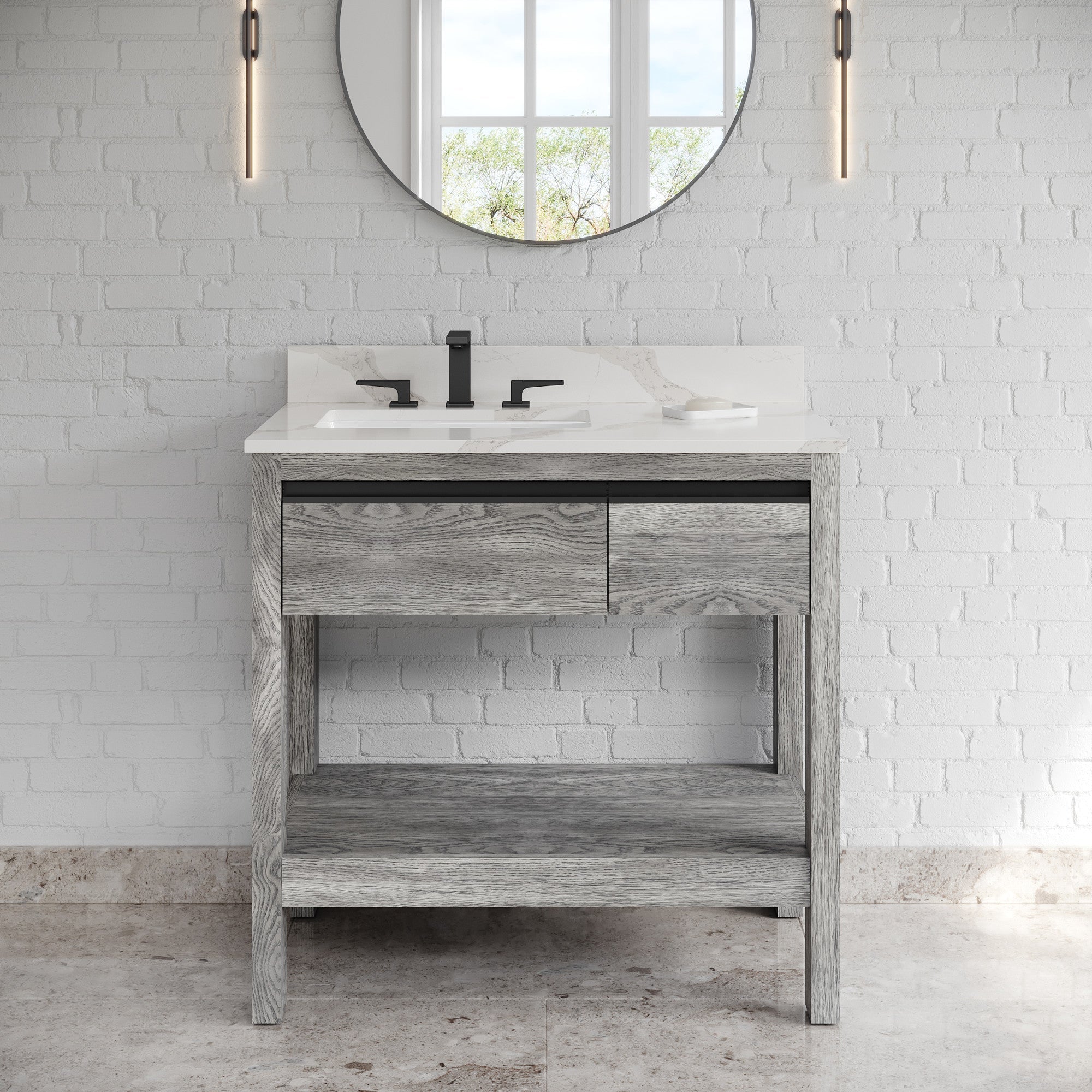 36" Jubilee Vanity – Weathered Grey