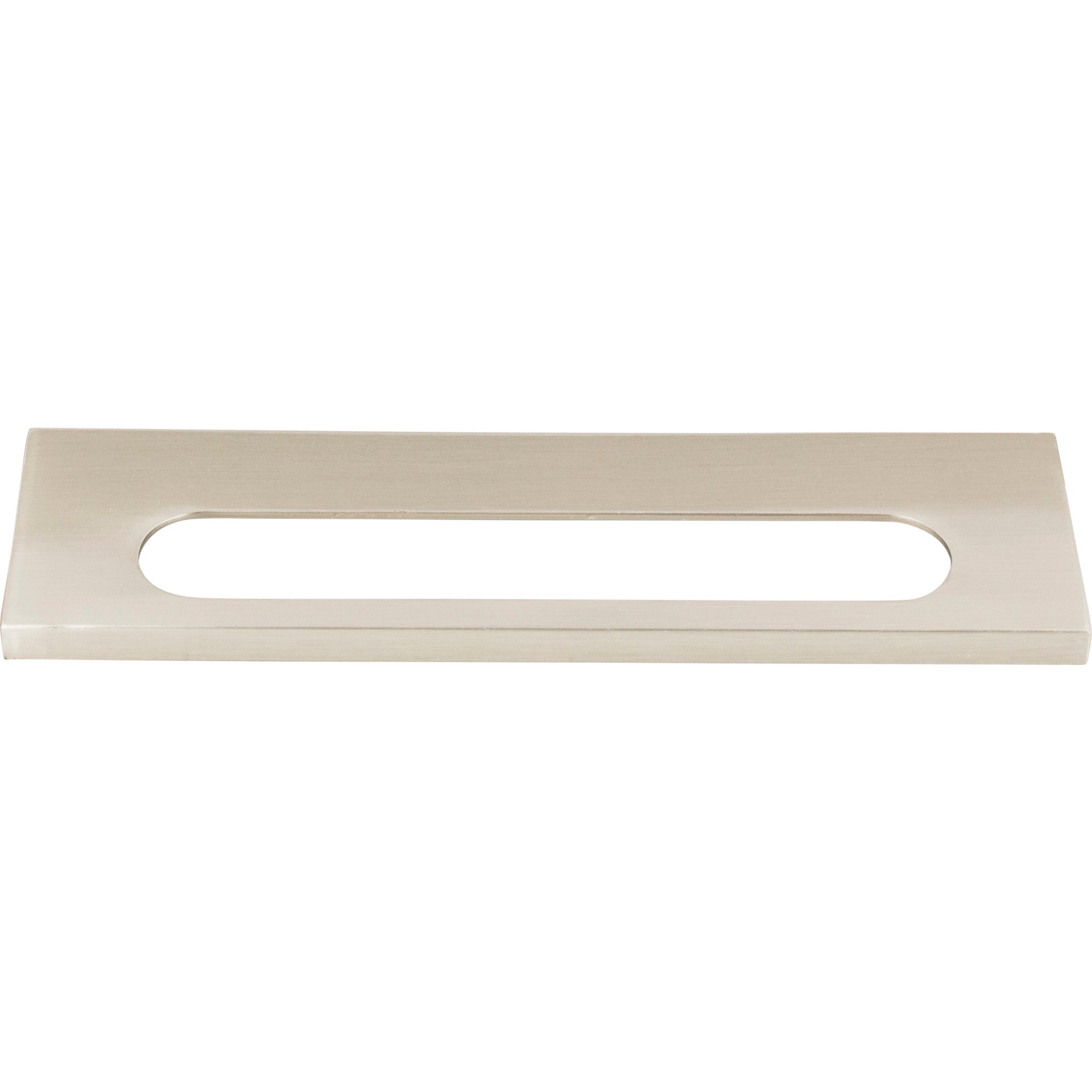 Modern Square Finger Pull - Brushed Nickel