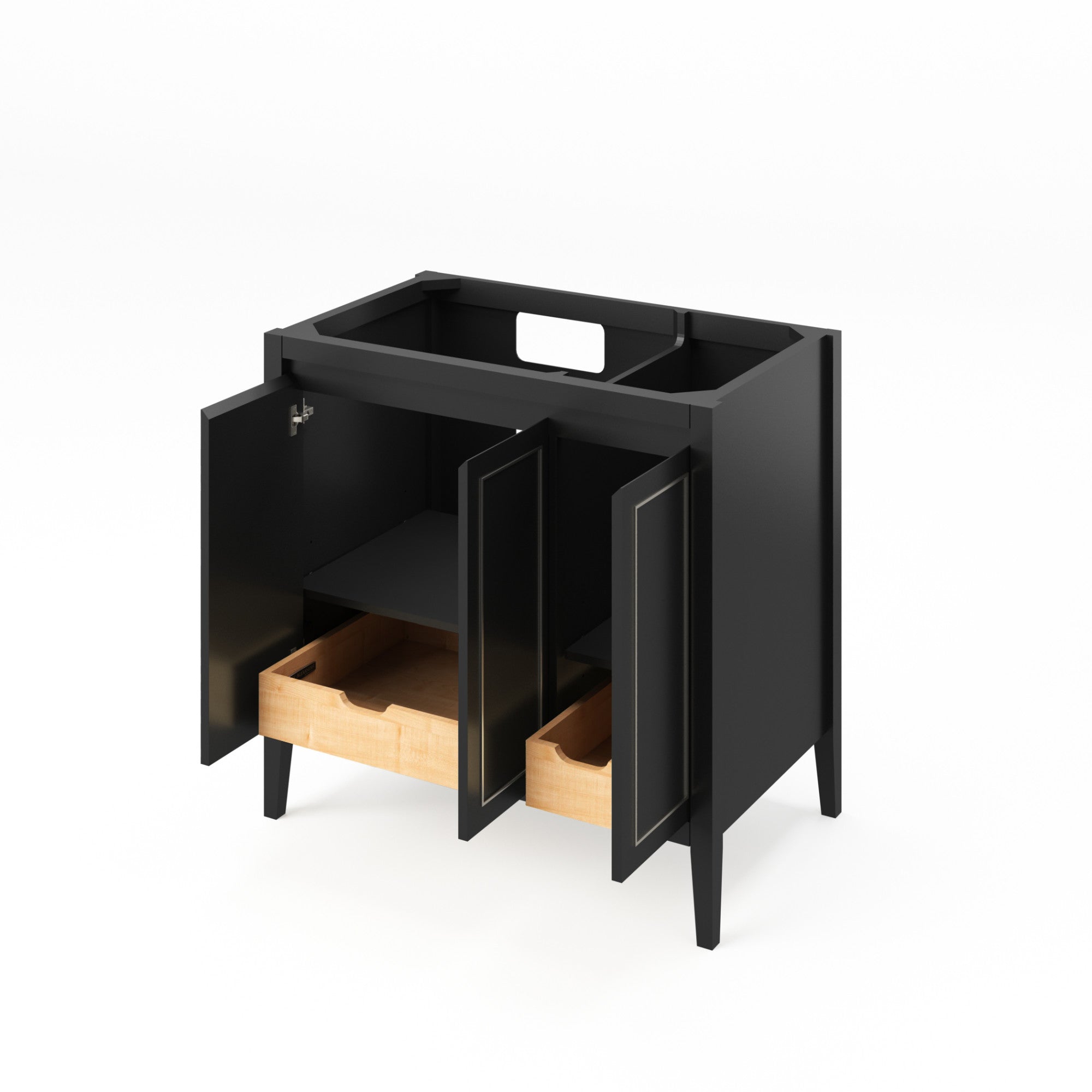 36" Percival Vanity – Left Offset – Black