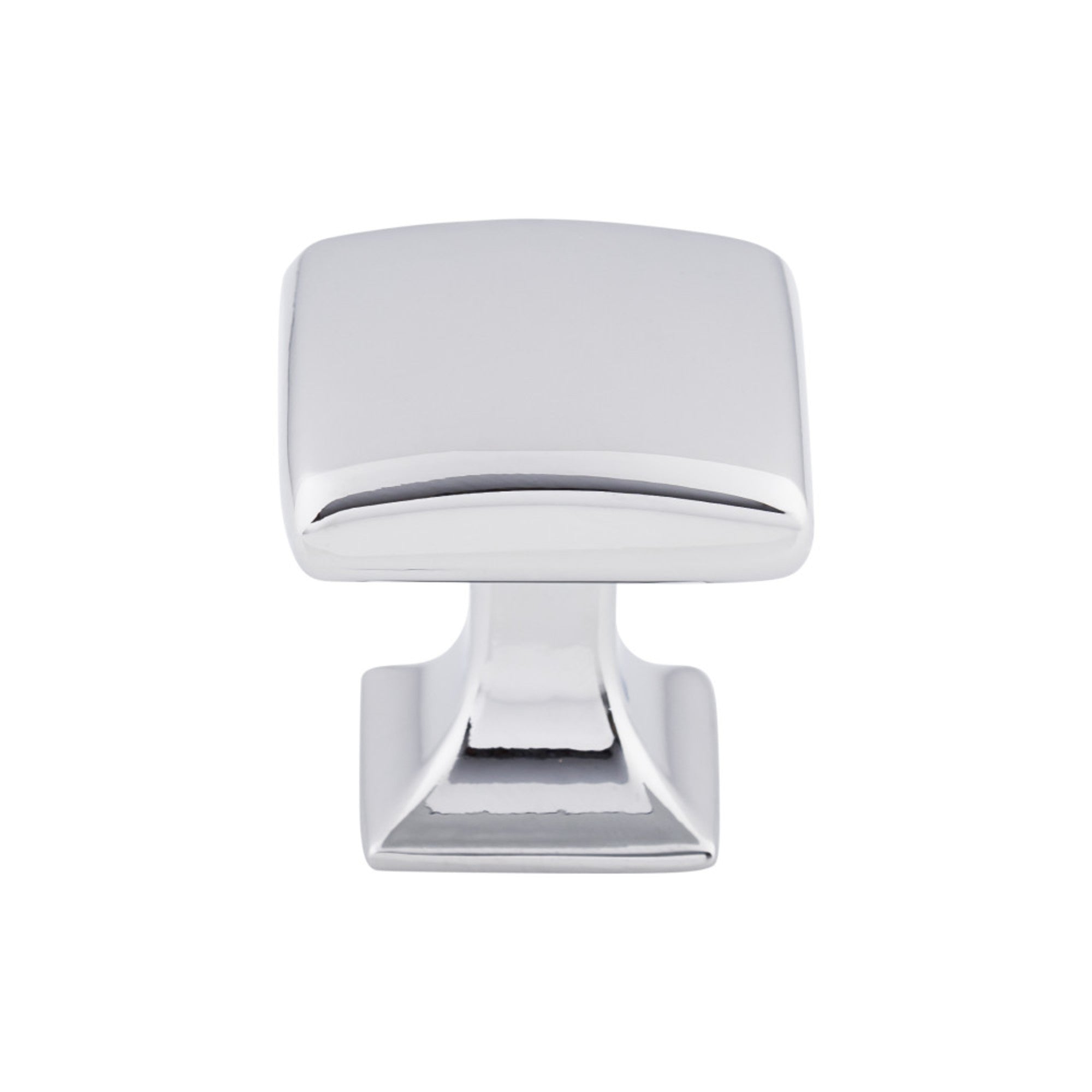 Contour 1 1/8" Length Square Knob - Polished Chrome
