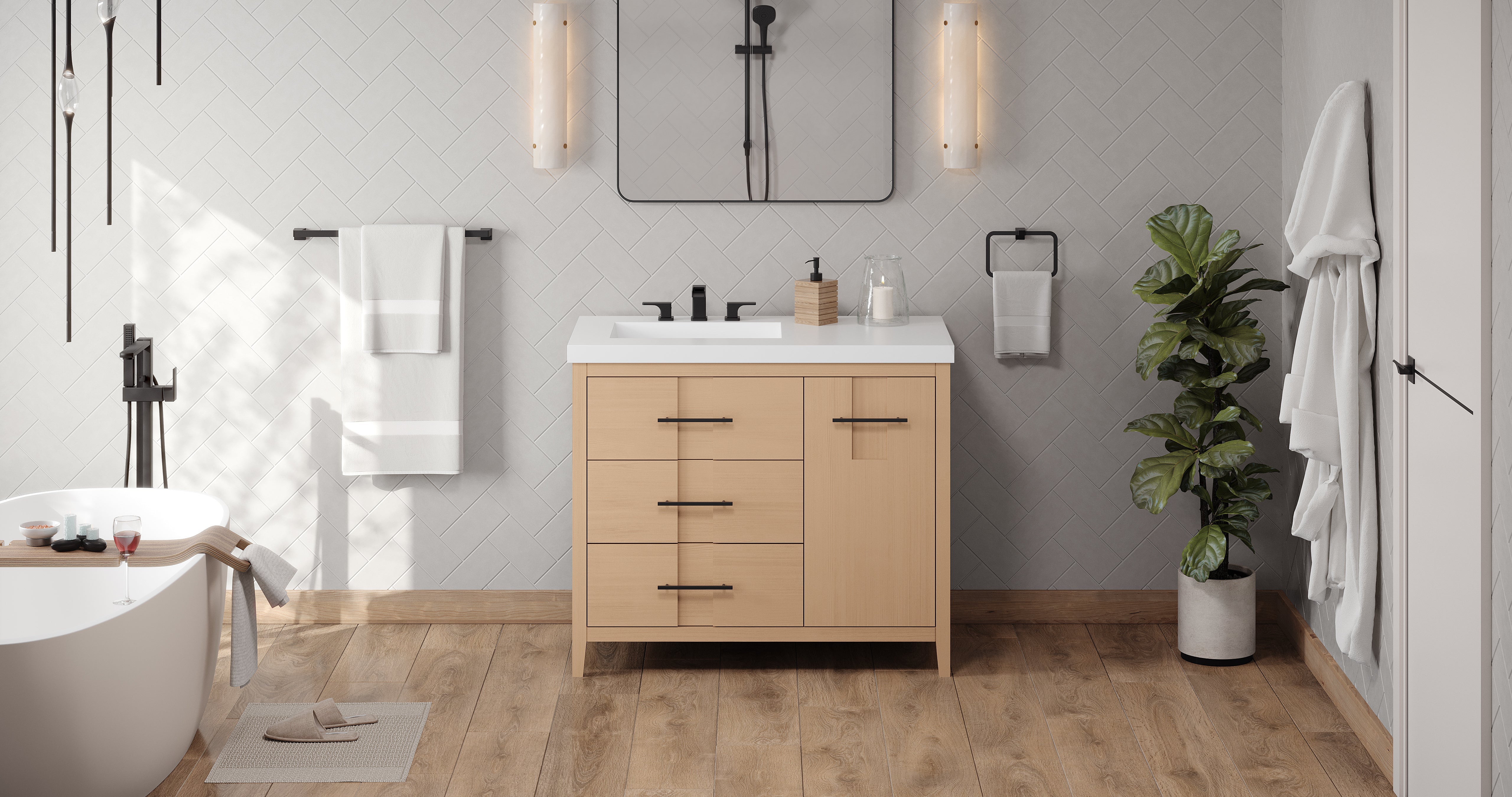 42" Katara Vanity – Left Offset
