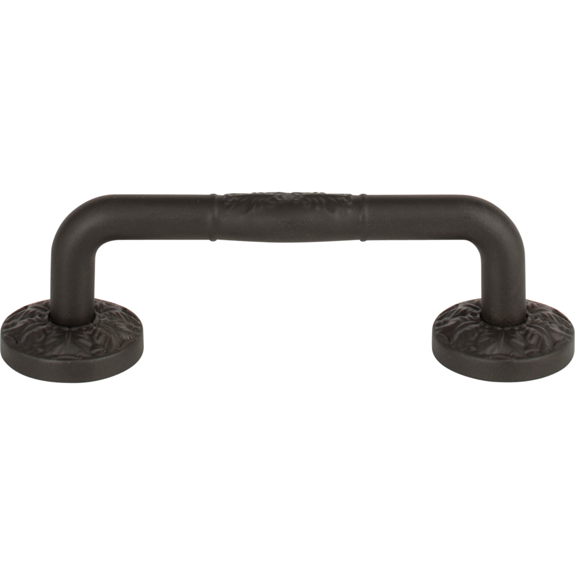 Hammered Medallion Bar Pull - Aged Bronze