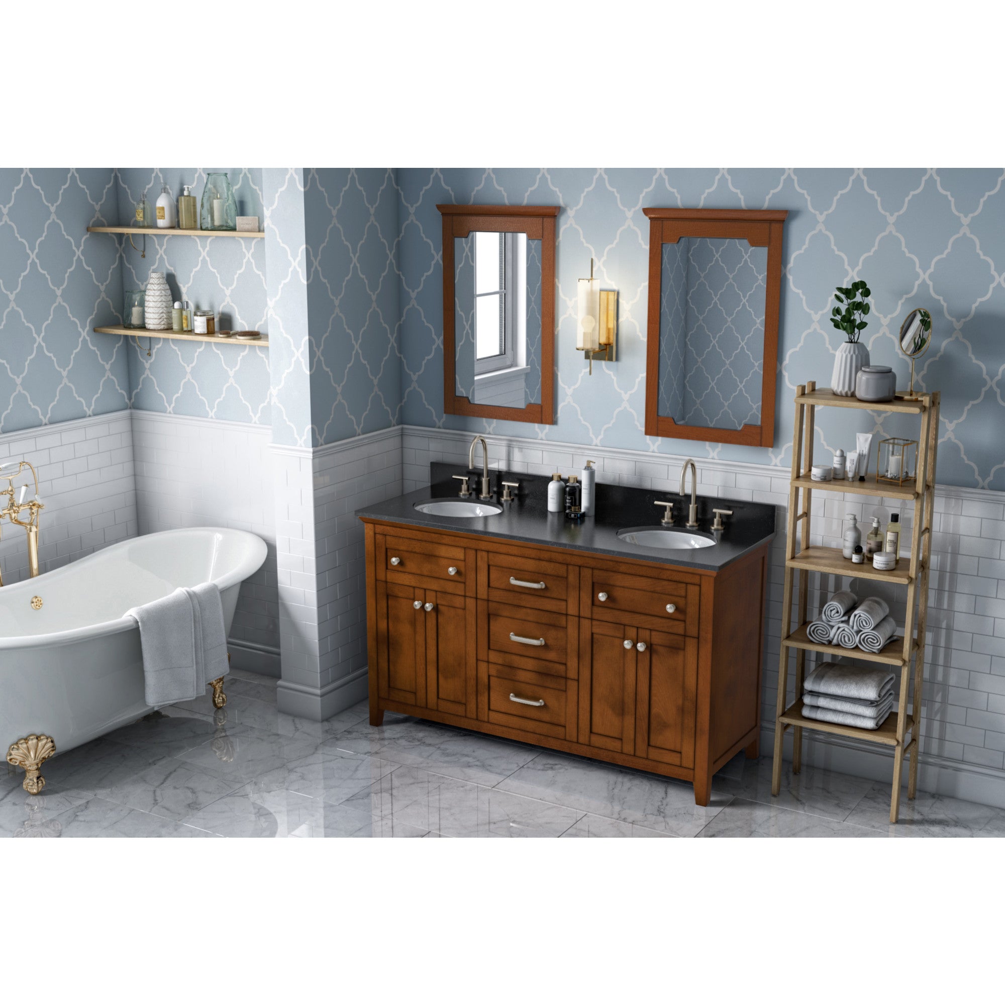 60" Chatham Vanity – Double Bowl – Chocolate