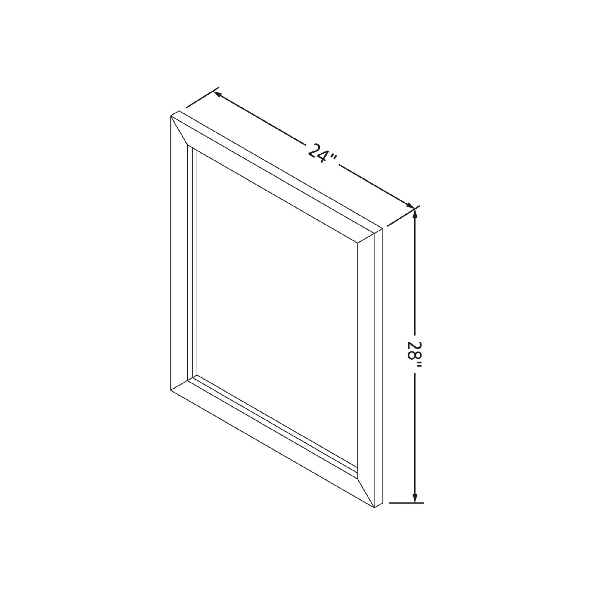24 W x 1" D x 28" H Forest Green Cade mirror