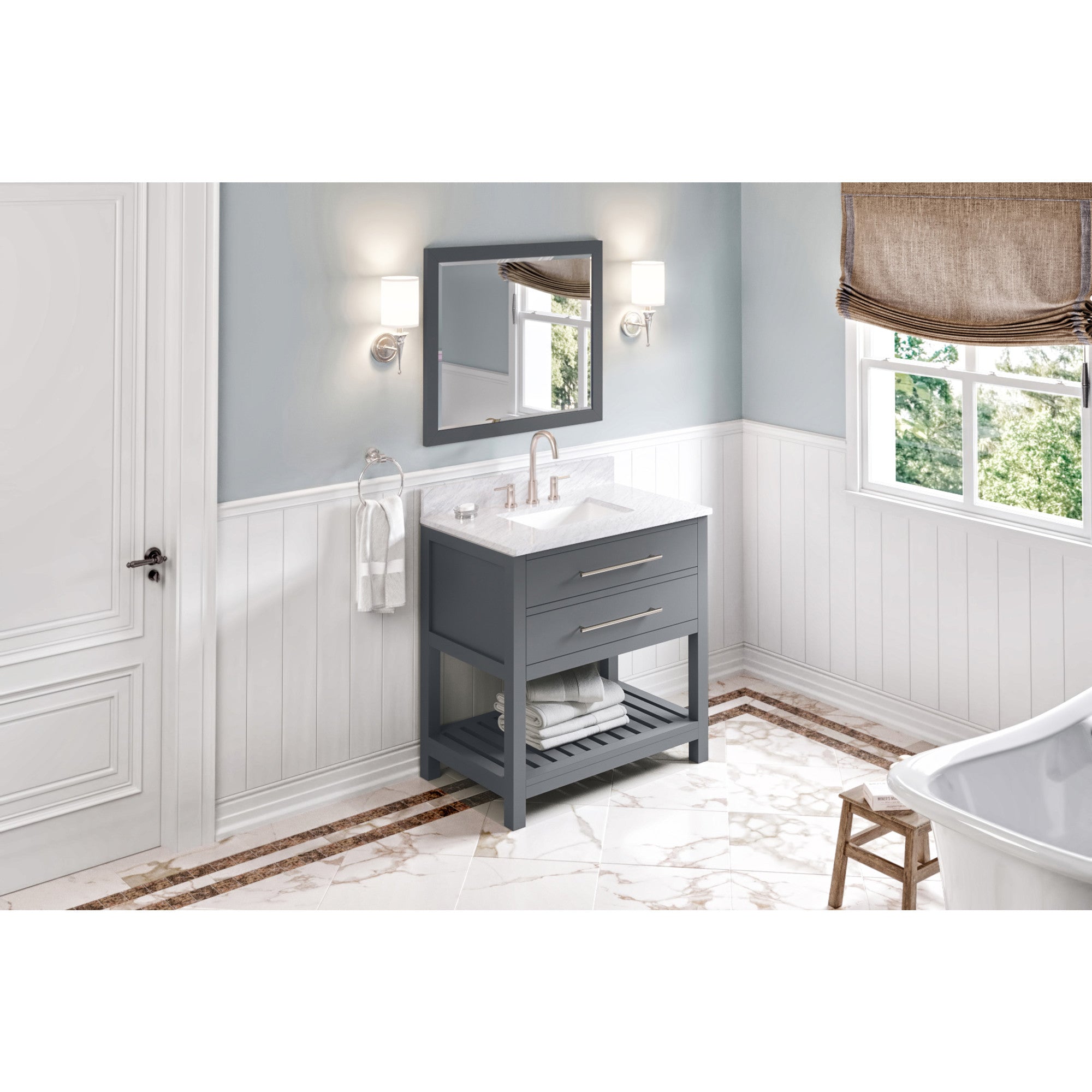 36" Wavecrest Vanity – Grey