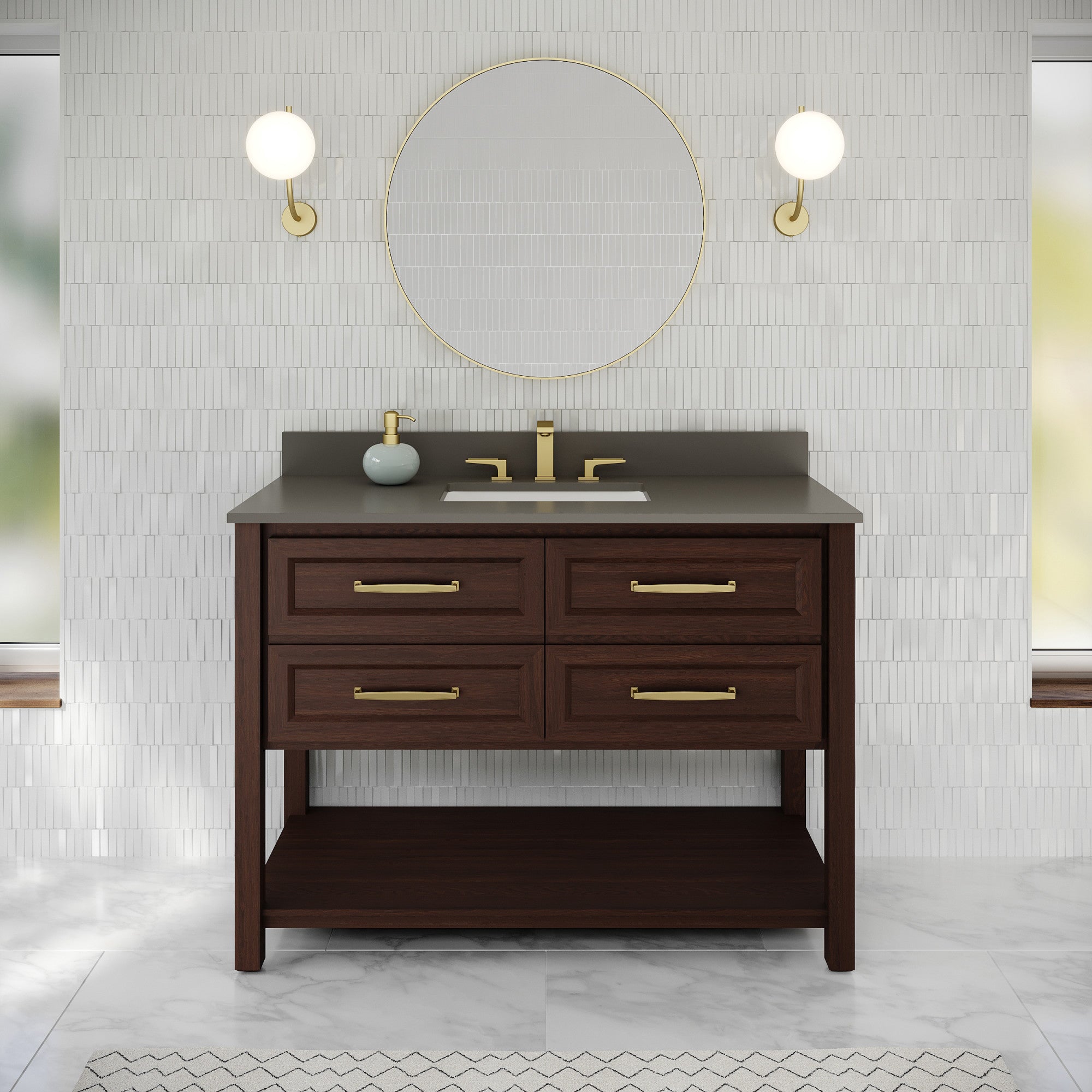 48" Kipling Vanity – Dark Walnut