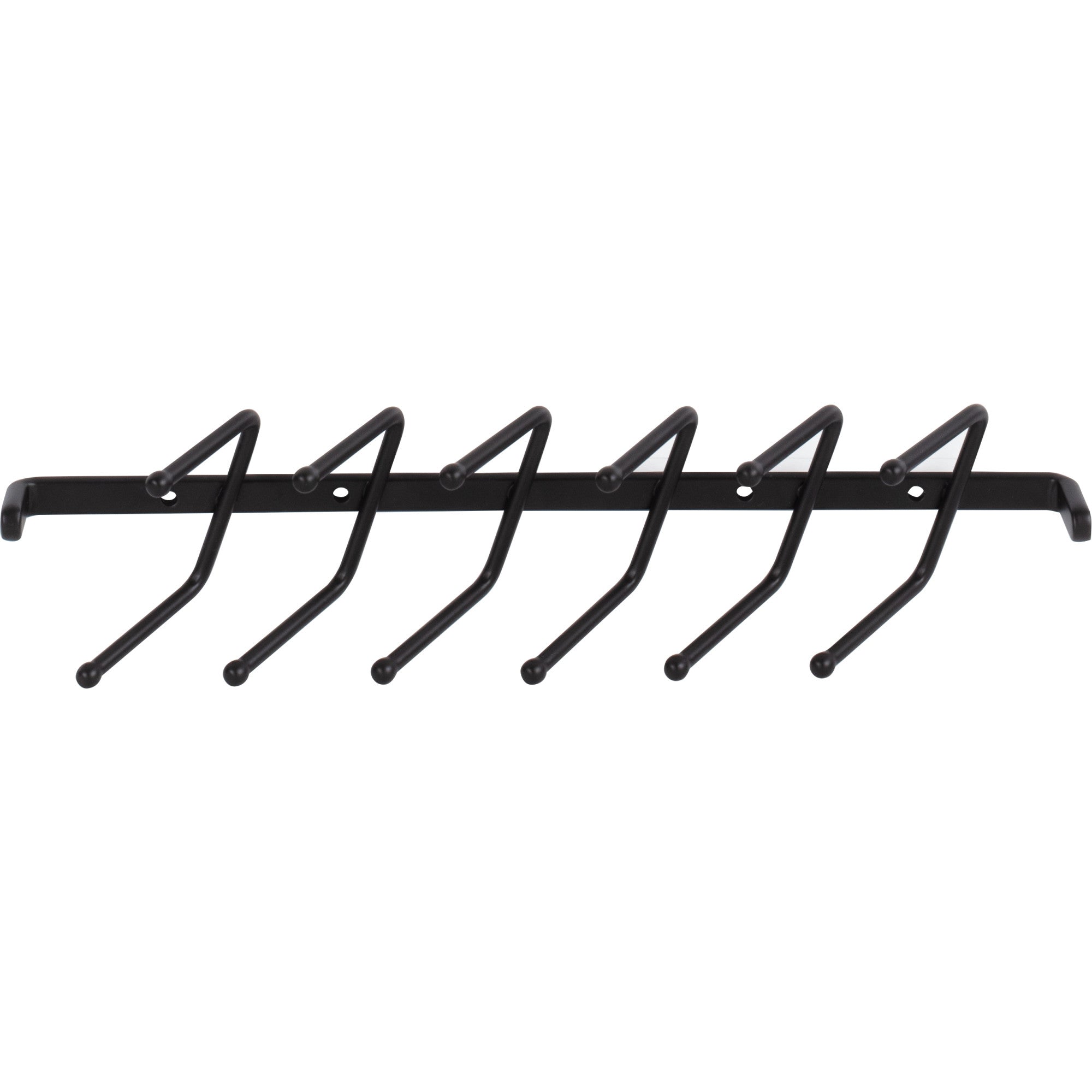Matte Black Screw-Mount Tie Rack