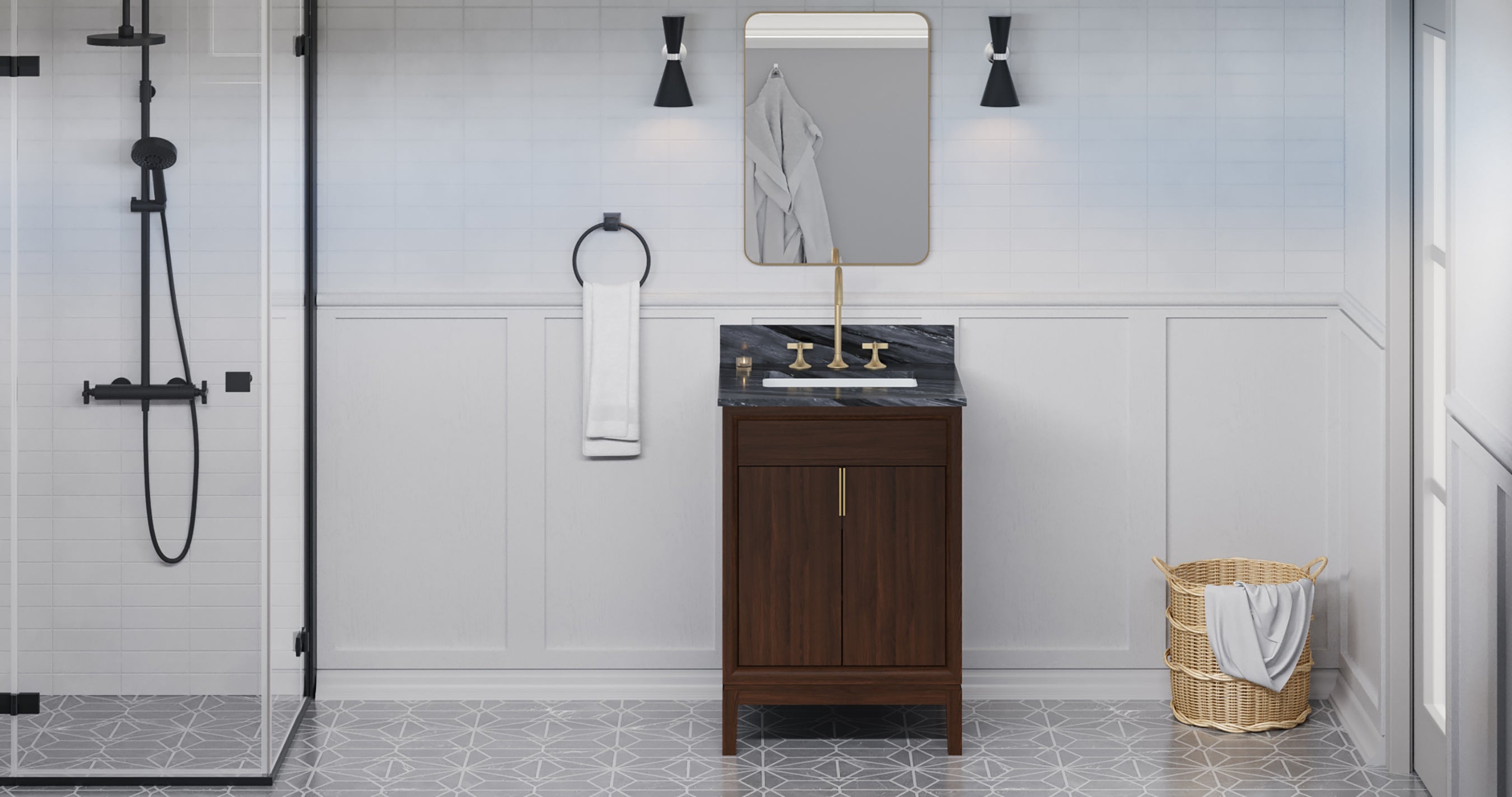 24" Theodora Vanity – Dark Walnut