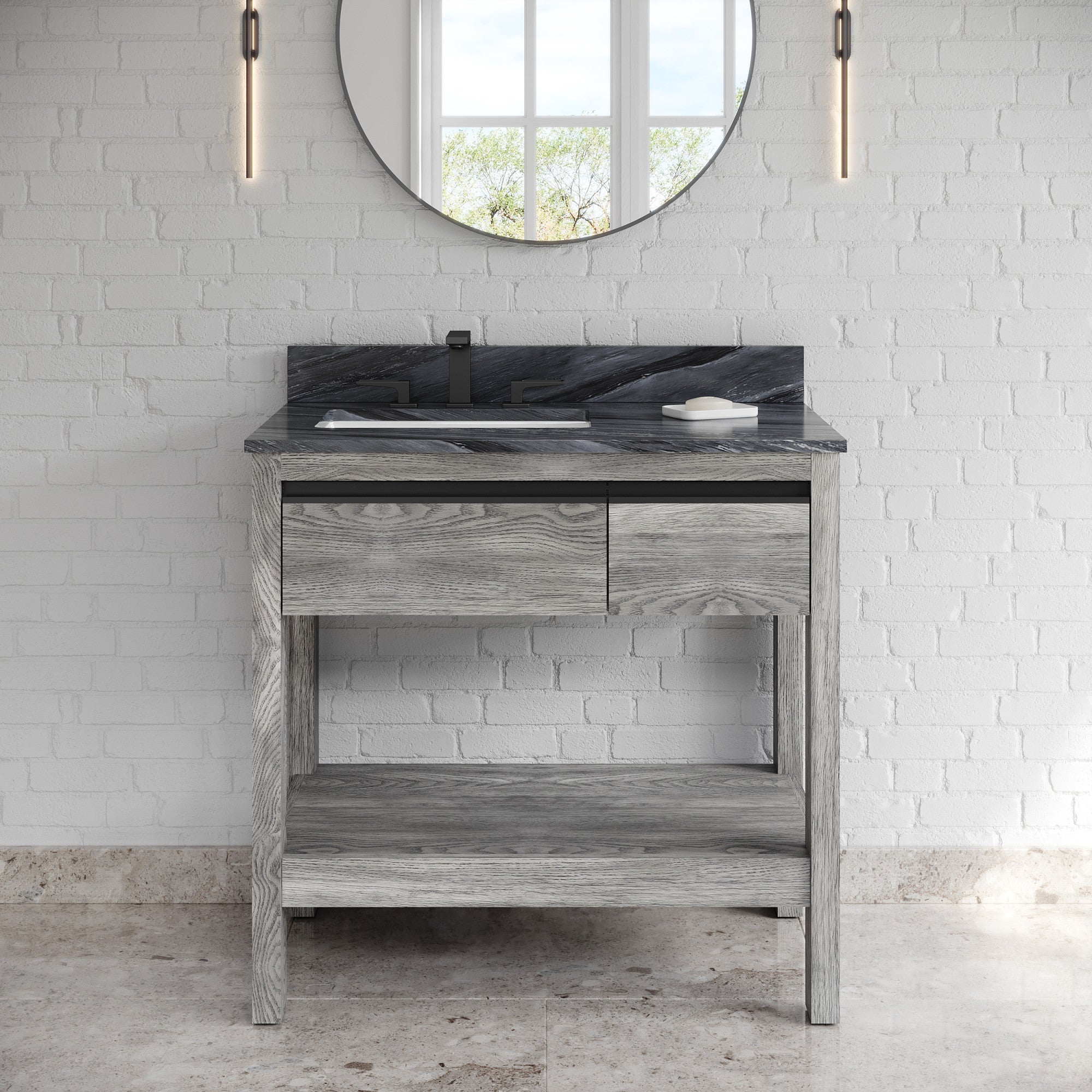 36" Jubilee Vanity – Weathered Grey