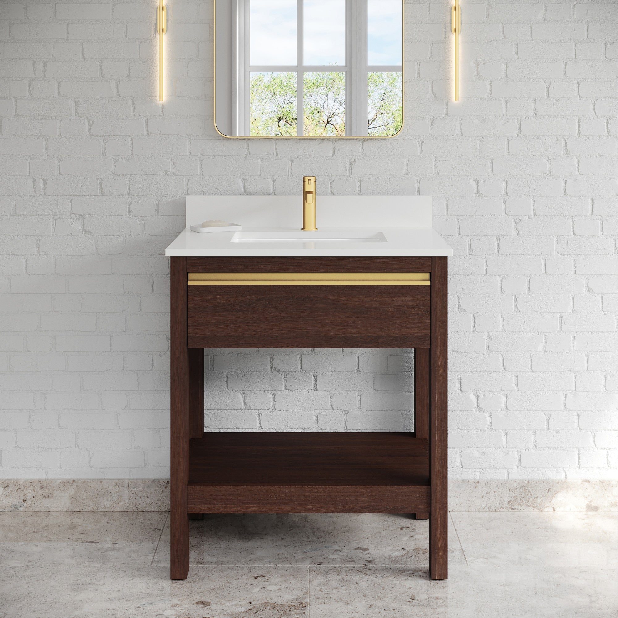 30" Jubilee Vanity – Dark Walnut