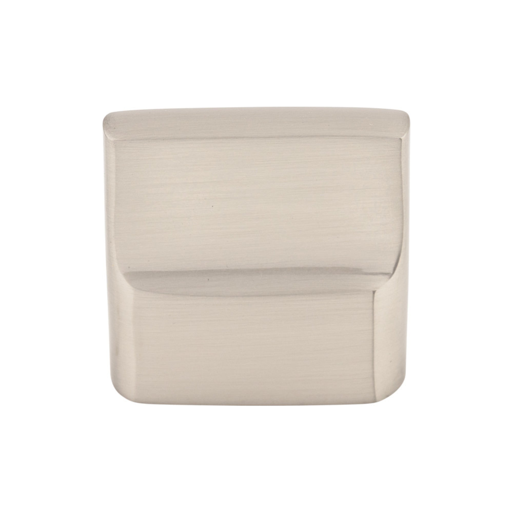 Aspen II Flat Sided Knob - Brushed Satin Nickel