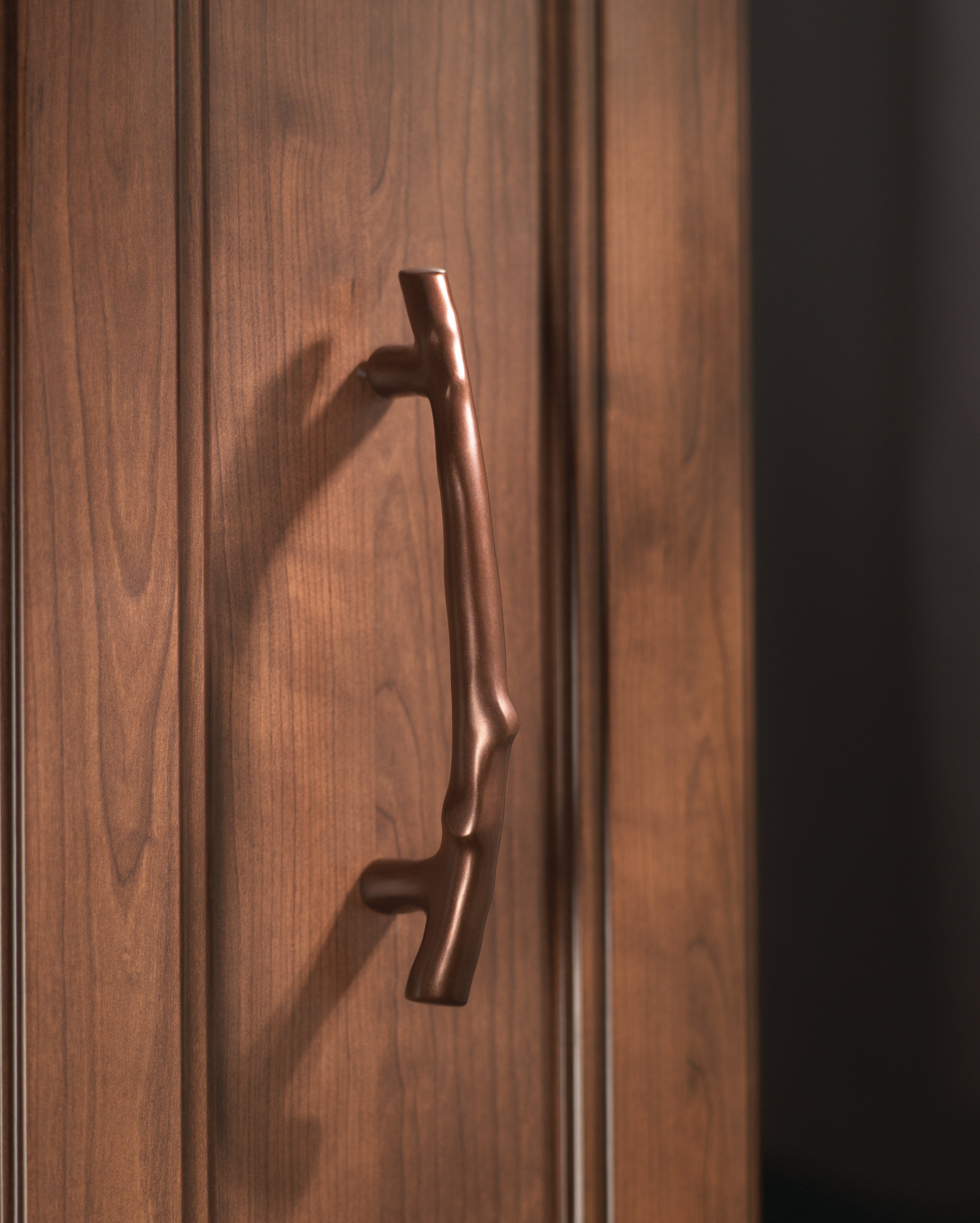 Aspen Twig 8" Center to Center Bar Pull - Medium Bronze